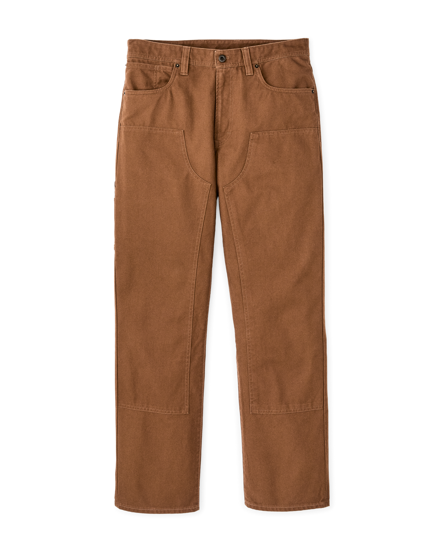 Front-facing image of the Filson Dry Tin Double Front Pants - Whiskey