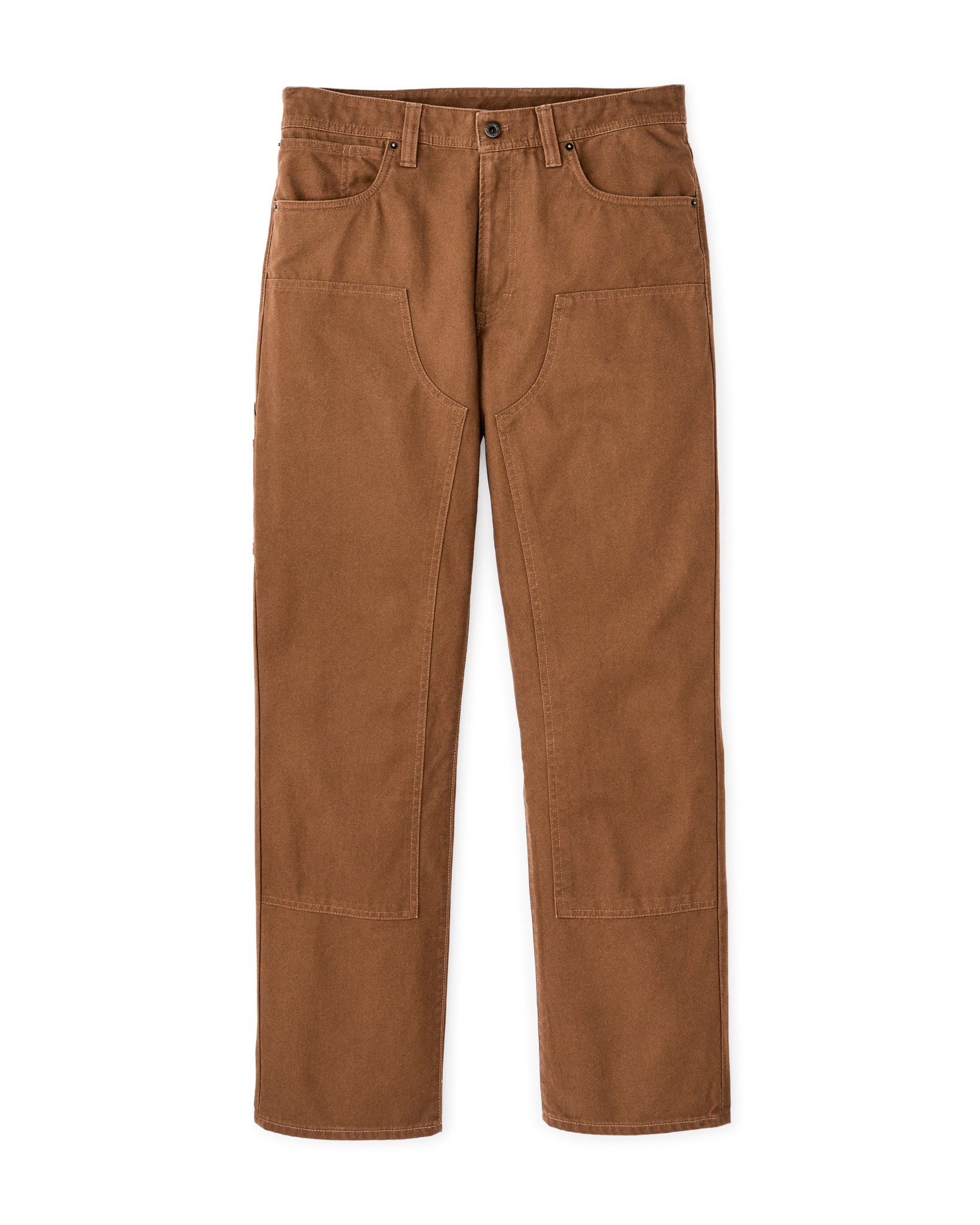 Front-facing image of the Filson Dry Tin Double Front Pants - Whiskey