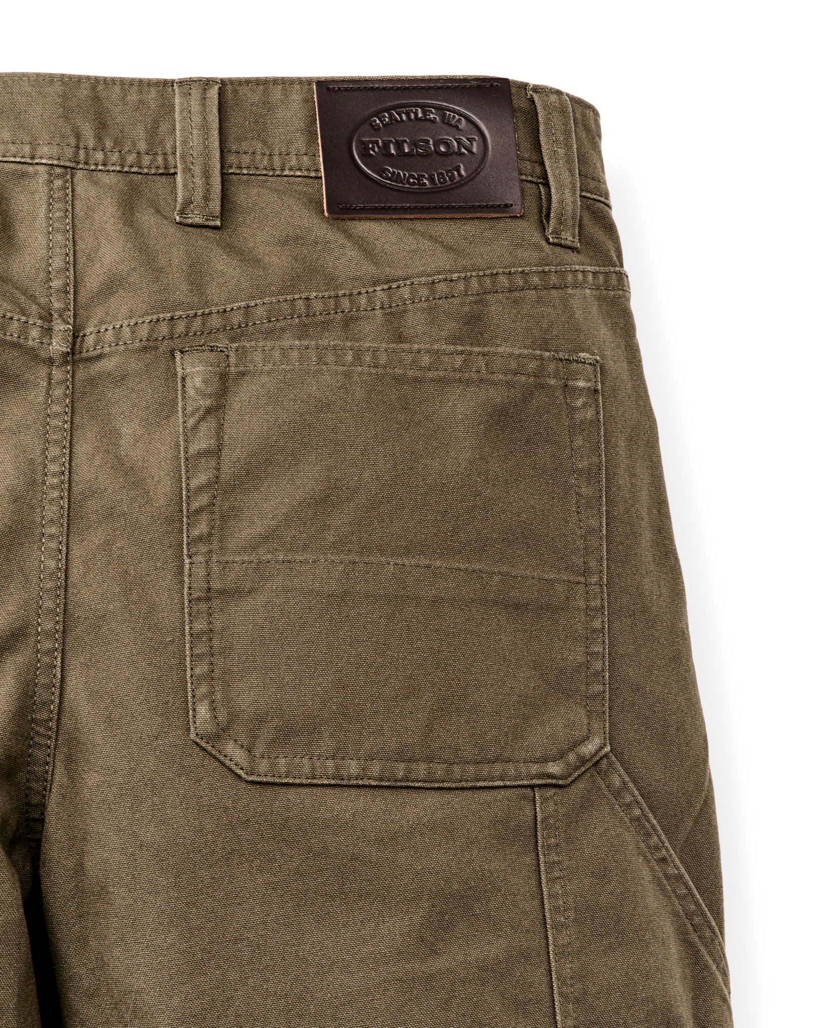 Alternate view of the Filson Dry Tin Double Front Pants - Marsh Olive