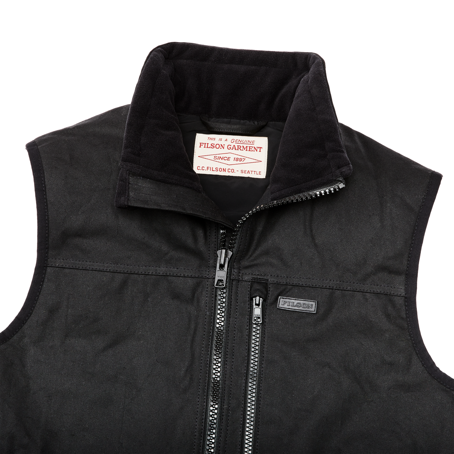 Alternate view of the Filson Tin Cloth Primaloft® Vest - Black