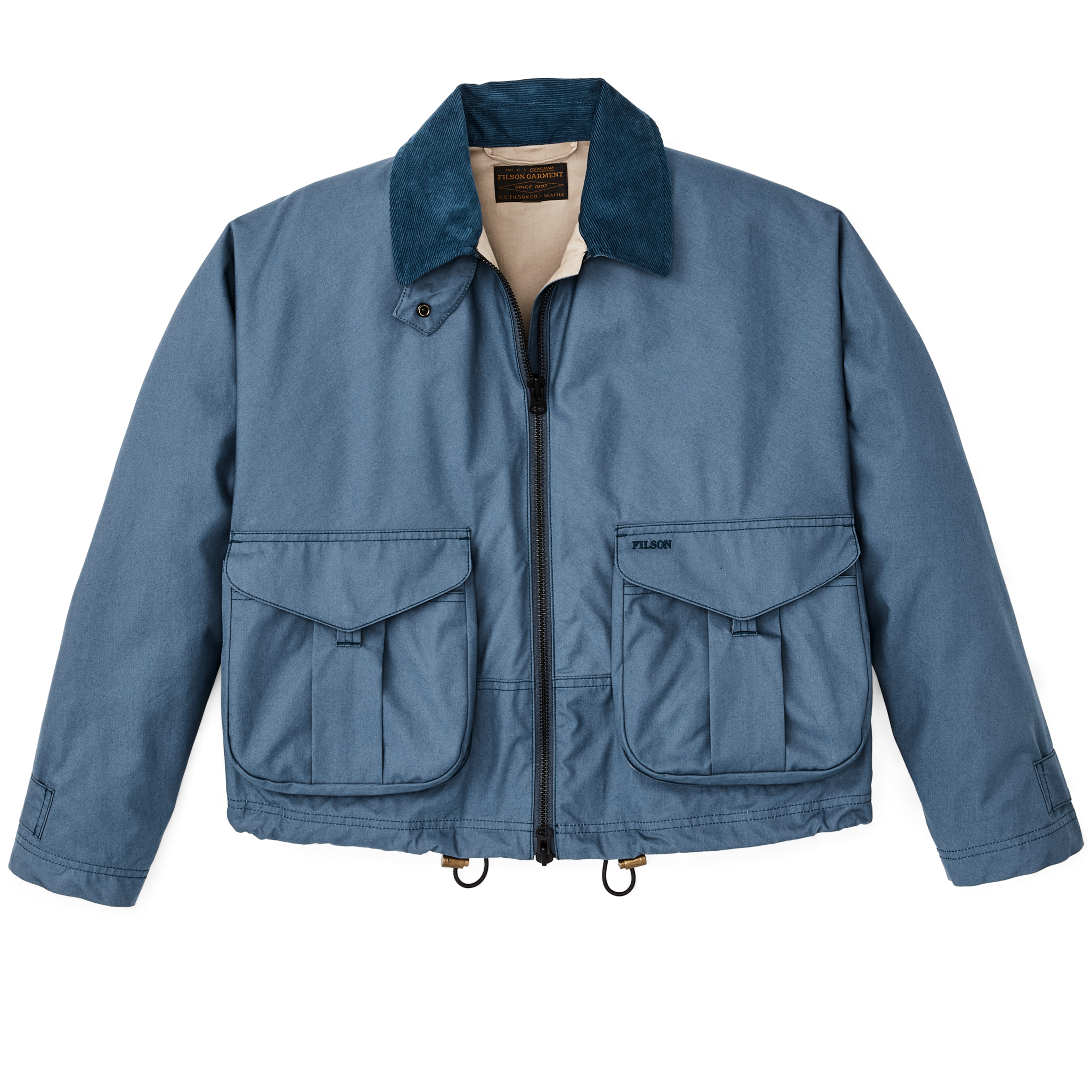 ジャケット Filson W'S AVIATOR SHORT WORK JACKET Blue Women's Aviator Cloth Short Work Jacket | Filson