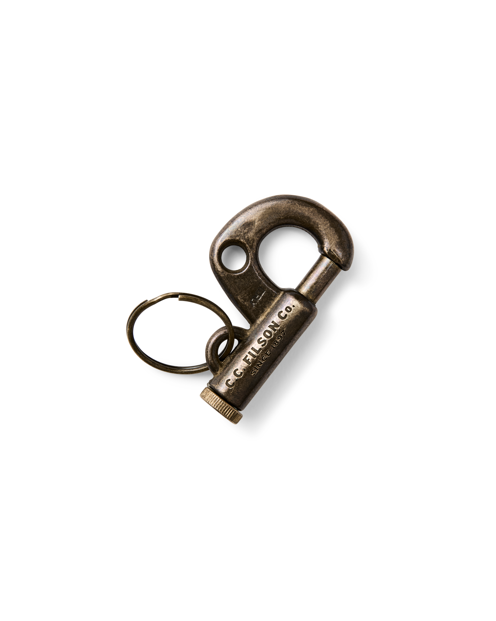 Coal Iron Forge Brass Piston Key Hook - Brass