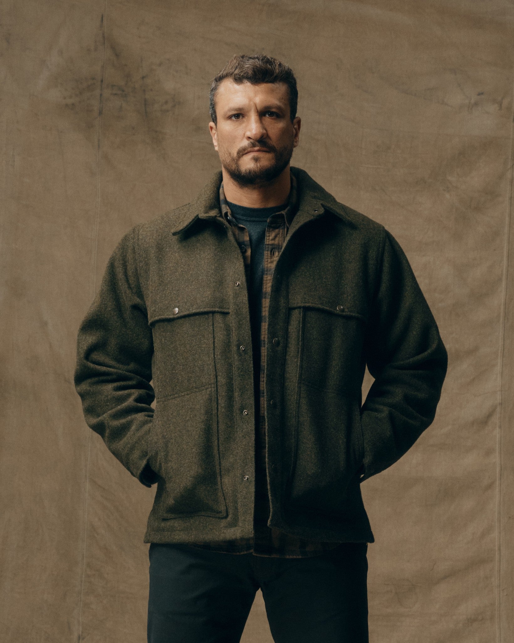 Mackinaw Wool Cape Coat - Forest Green | Filson