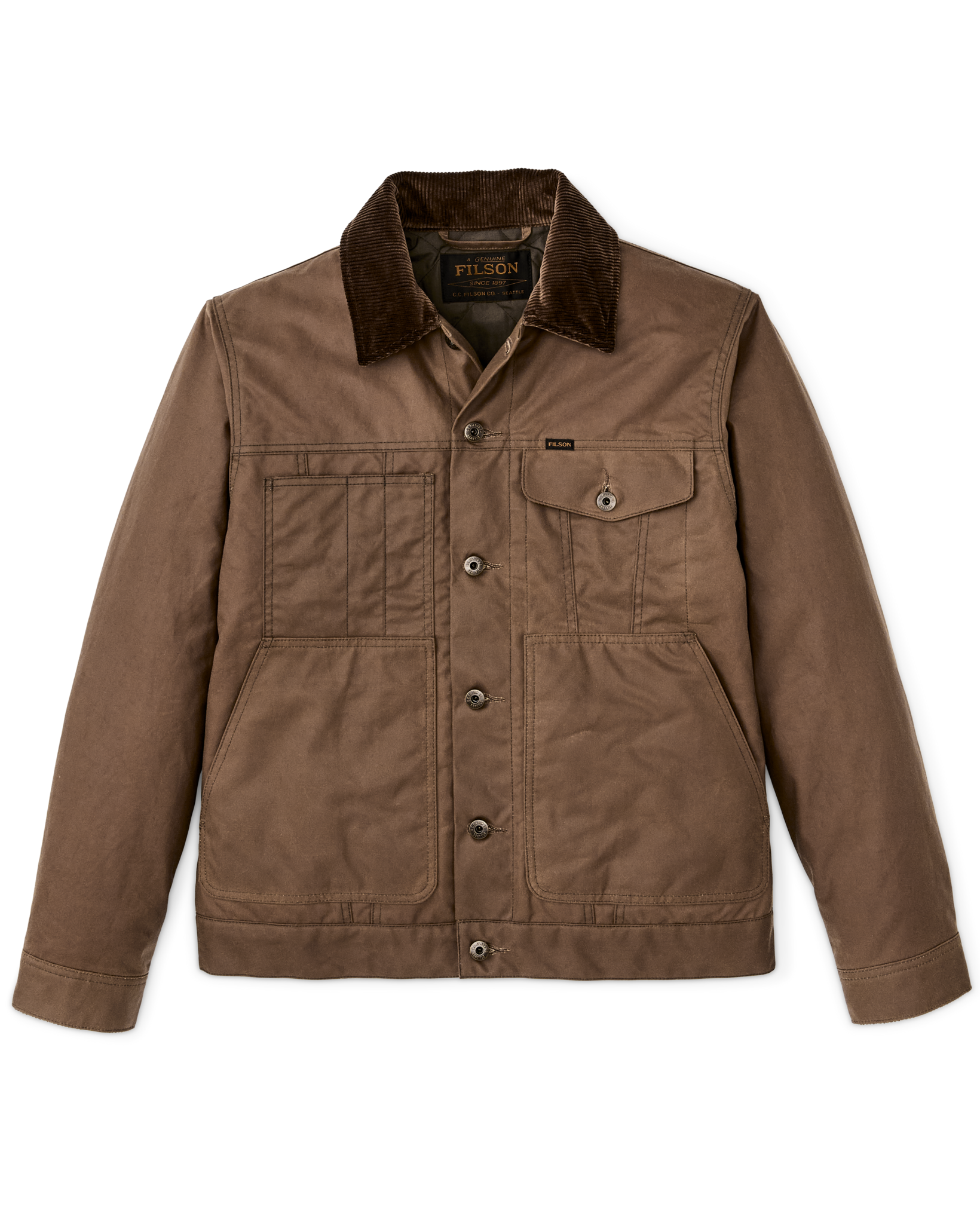 Insulated Short Cruiser Jacket - Dark Brown | Filson Insulated Short Cruiser Jacket - Dark Brown | Filson