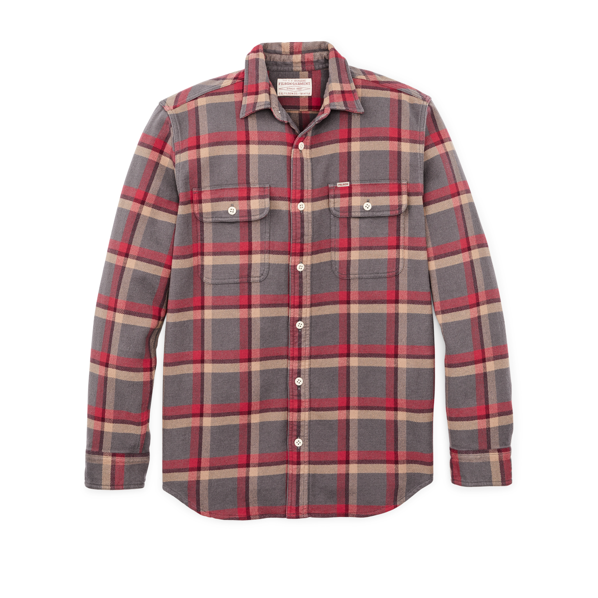 FILSON フランネルシャツジャケット グレー Amazon.co.jp: [フィルソン] 長袖アラスカンガイドシャツ