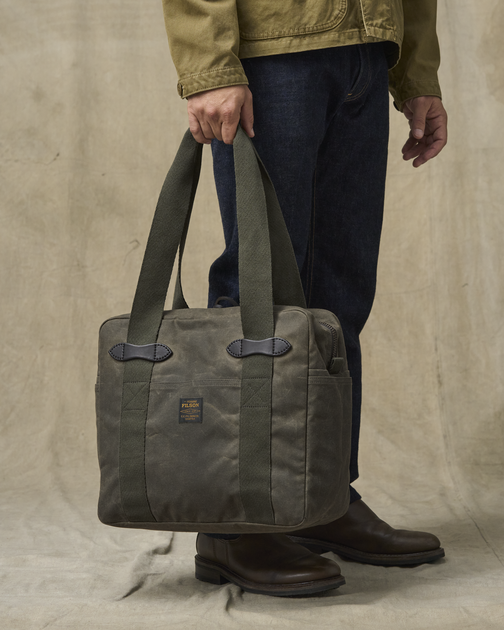 Tin Cloth Zipper Tote Bag | Filson Tin Cloth Zipper Tote Bag | Filson