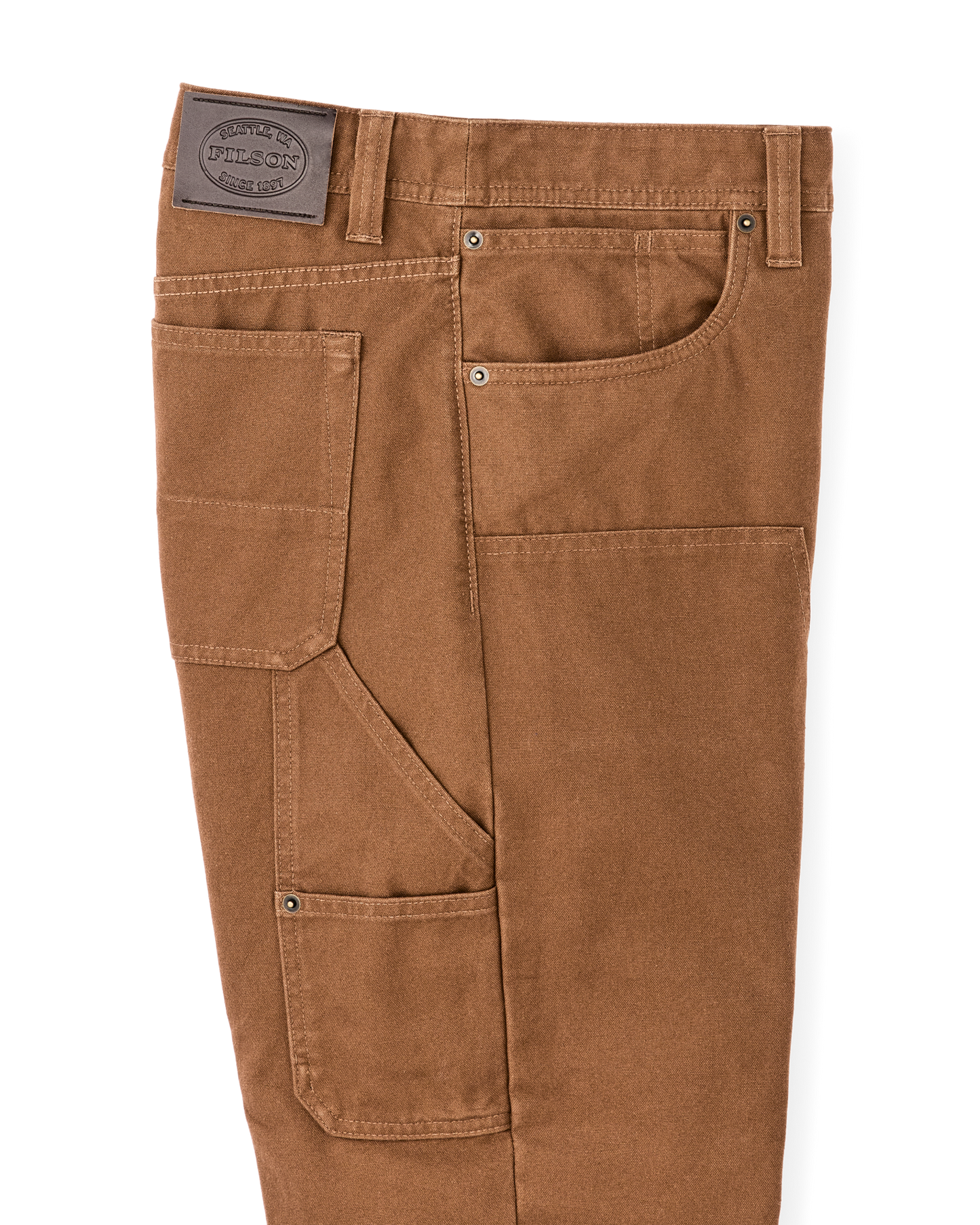 Alternate view of the Filson Dry Tin Double Front Pants - Whiskey