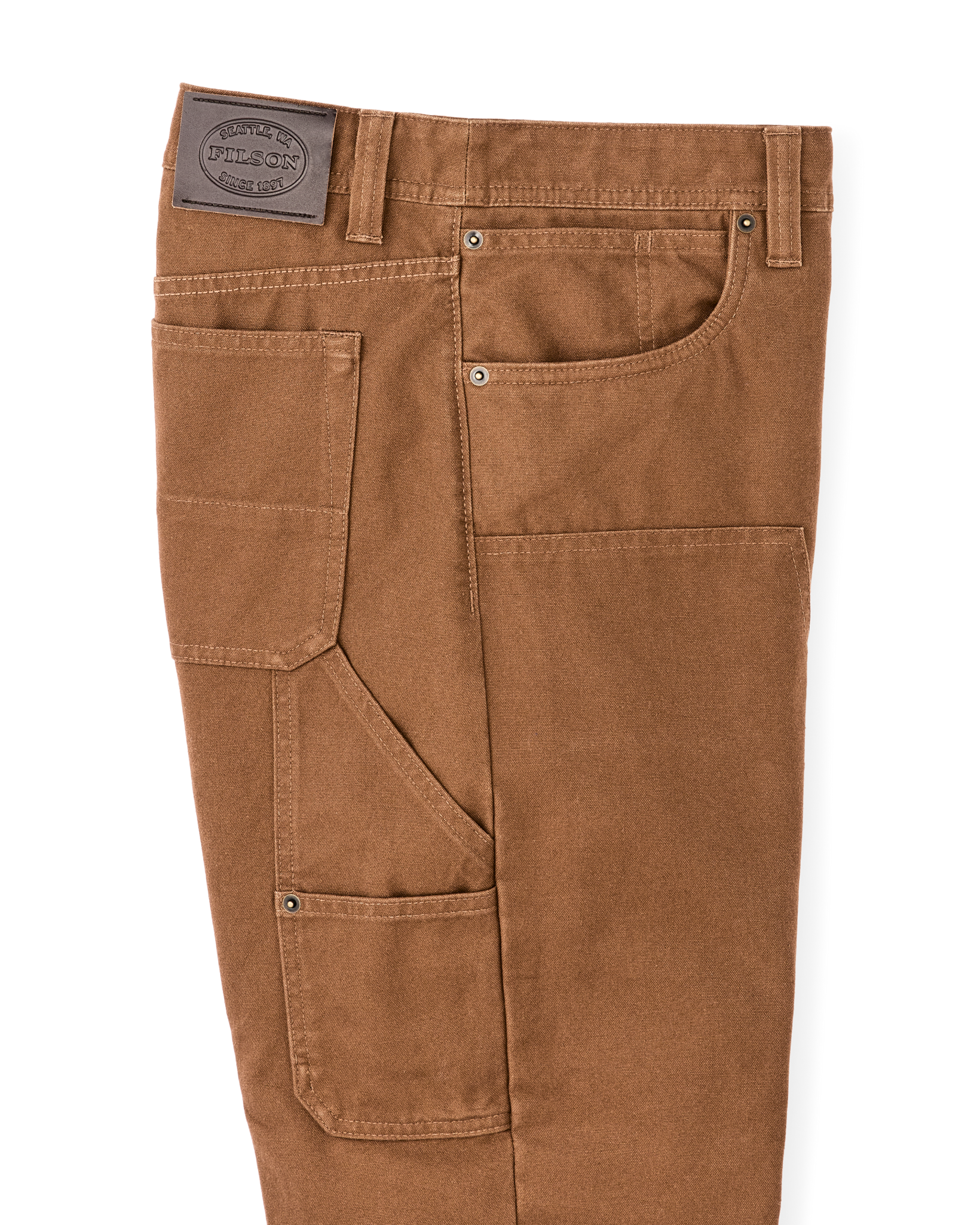 Alternate view of the Filson Dry Tin Double Front Pants - Whiskey