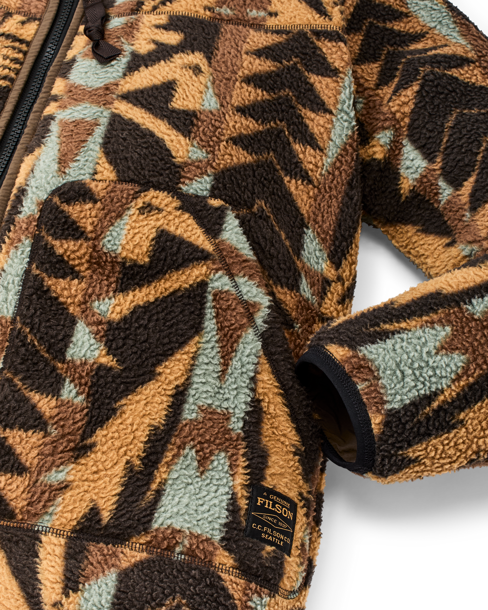 Reversible Pile Fleece Jacket - Brown / Night Camp