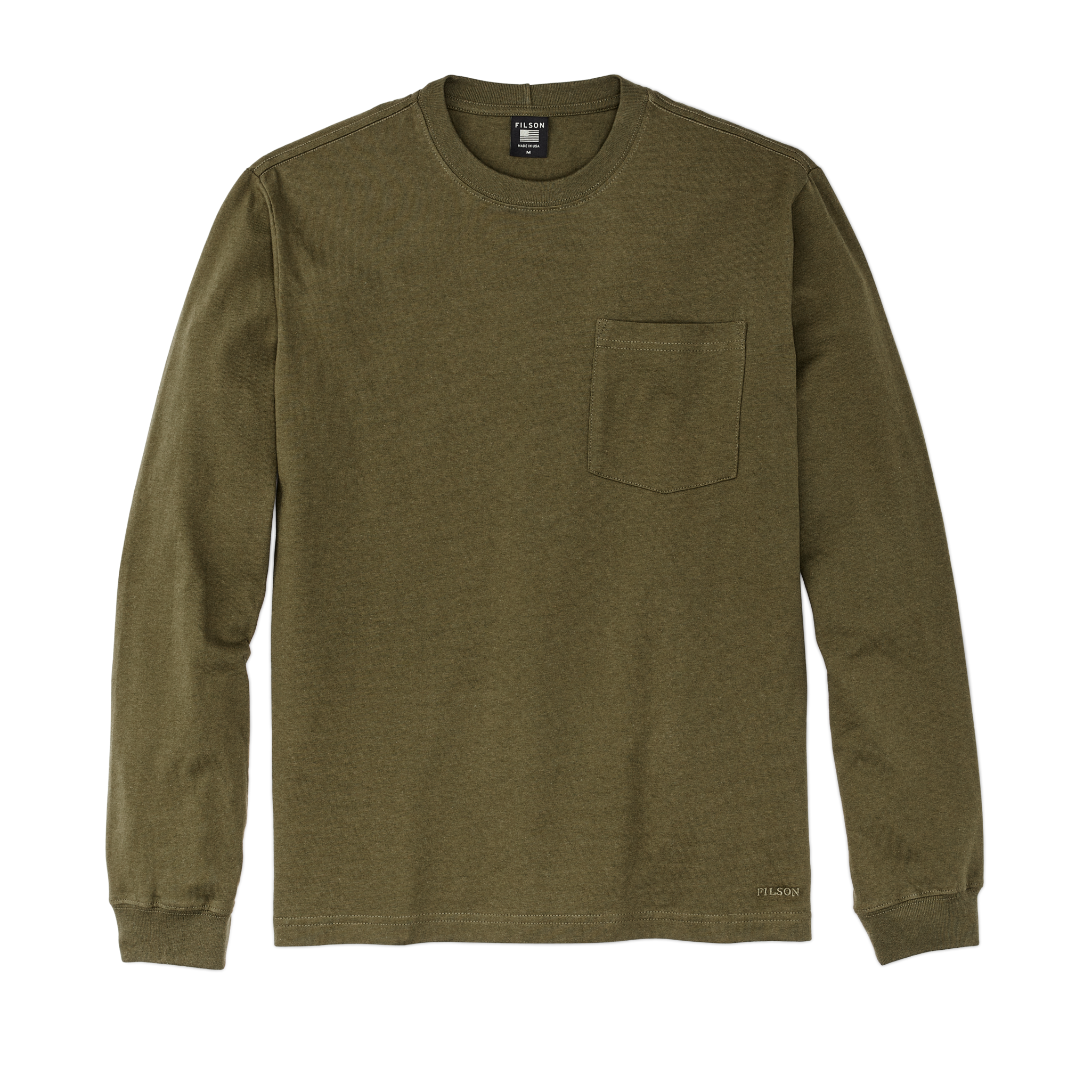 お買い得商店街 Men's Pioneer Long Sleeve Pocket T-Shirt | Filson 男性用