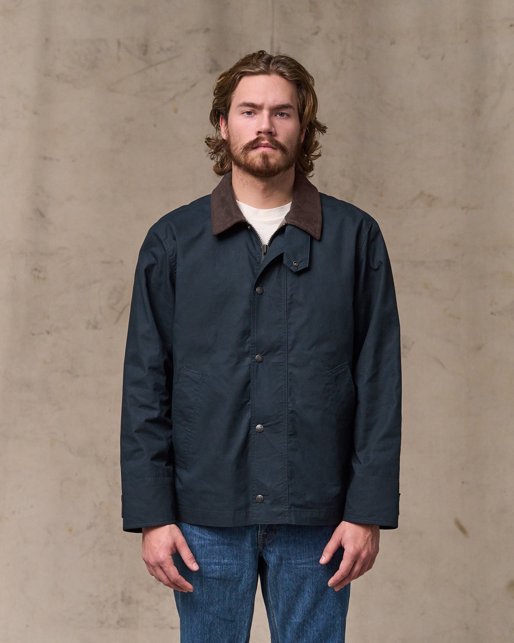 Dry Wax Short Field Jacket - Navy | Filson