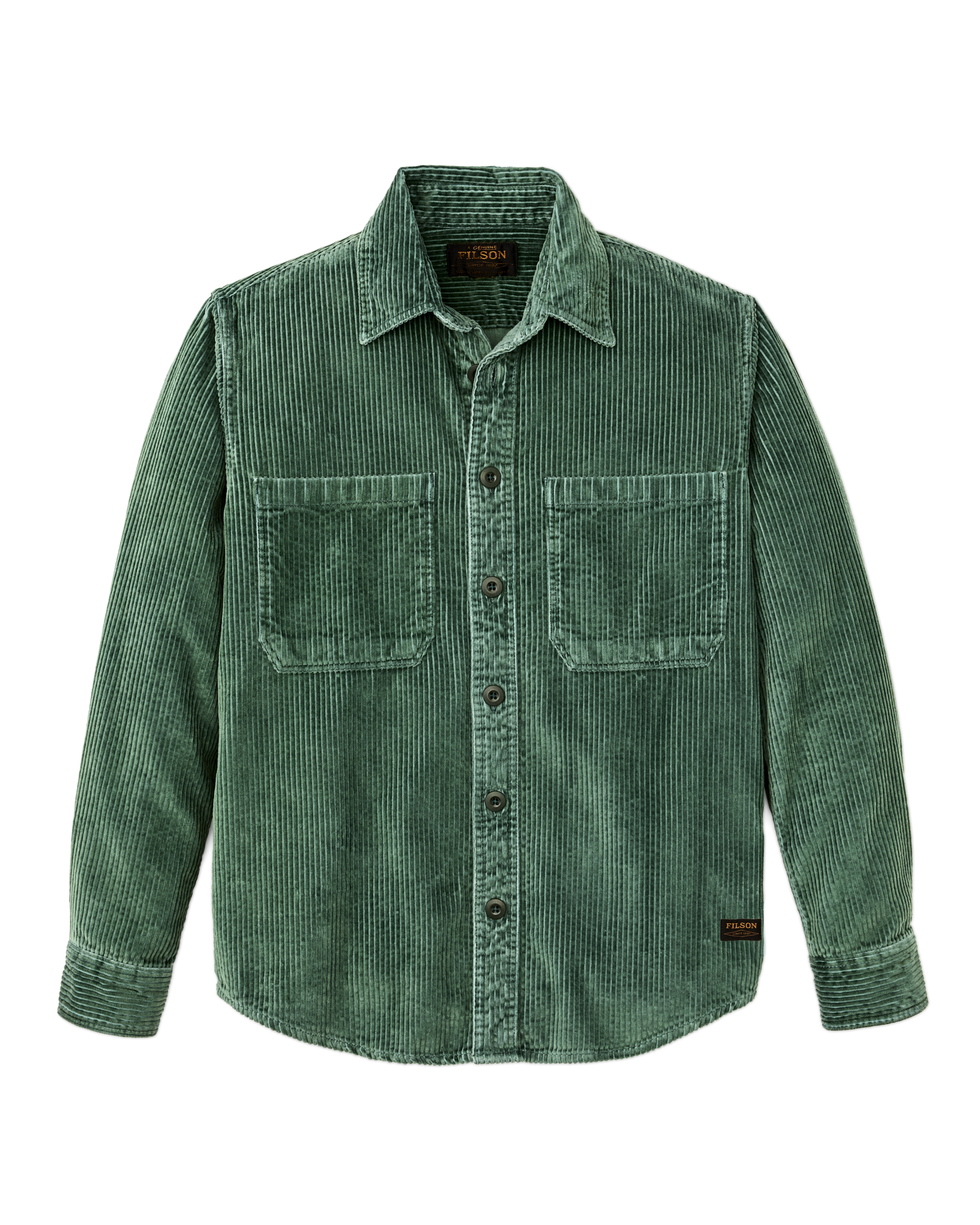 6-wale Corduroy Shirt - Seabed Green | Filson