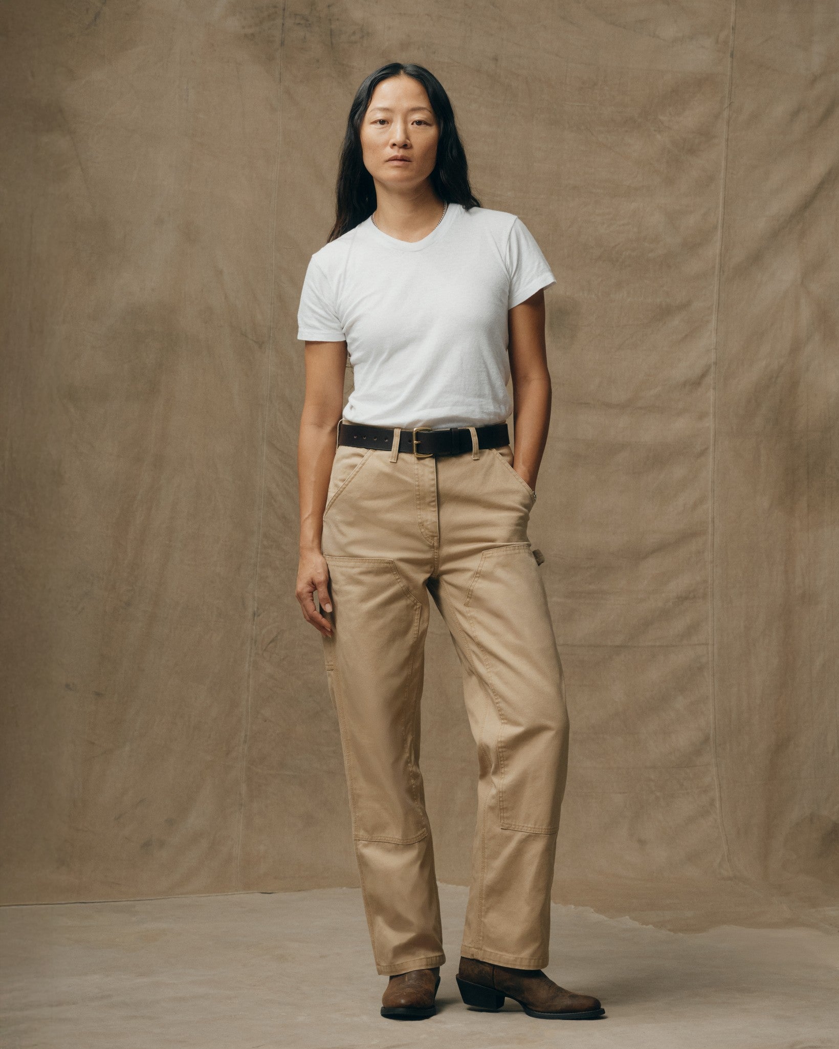 dress pants women's Filson Women's Canvas Work Pants in Natural