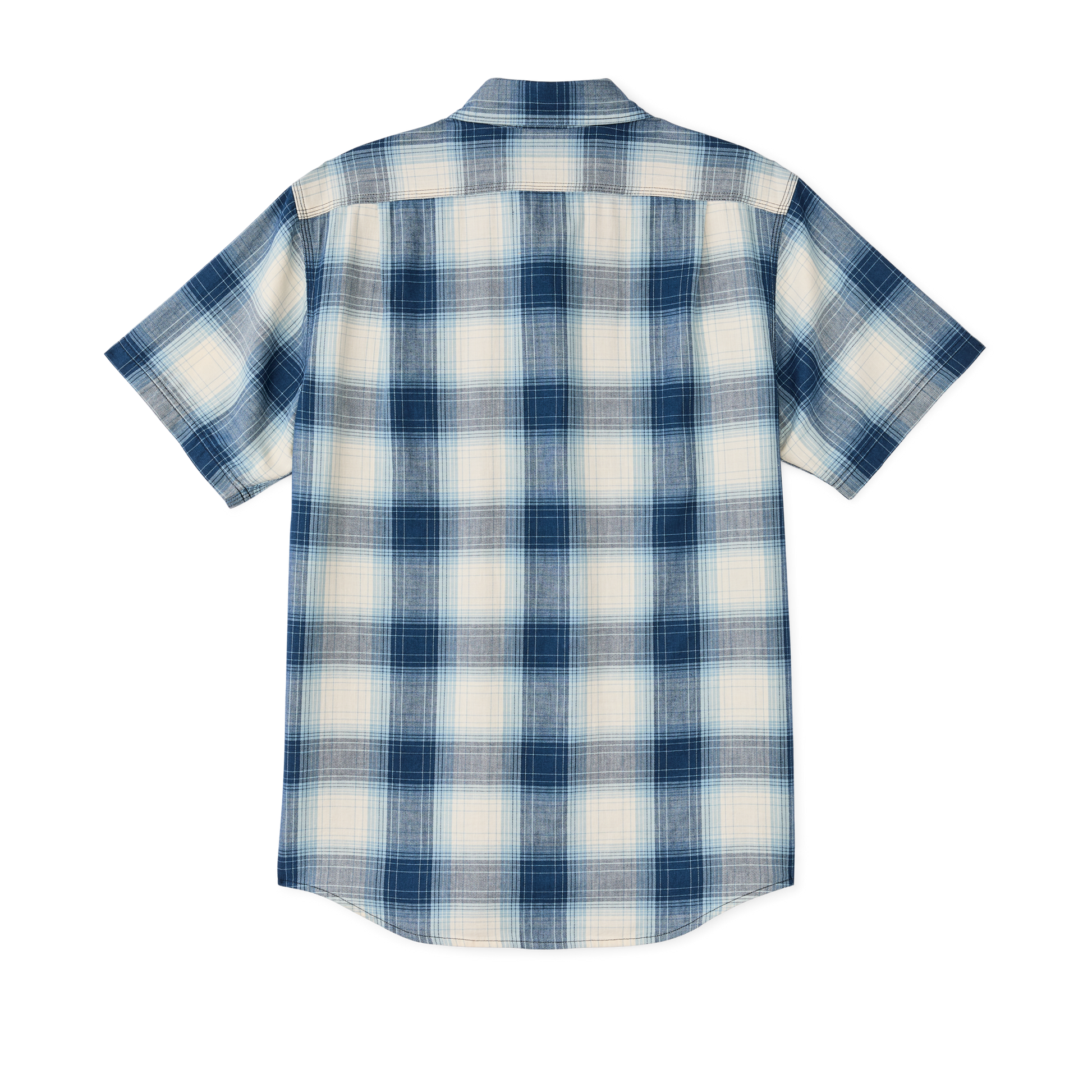 Alternate view of the Filson Short Sleeve Chambray Shirt  - Indigo Plaid