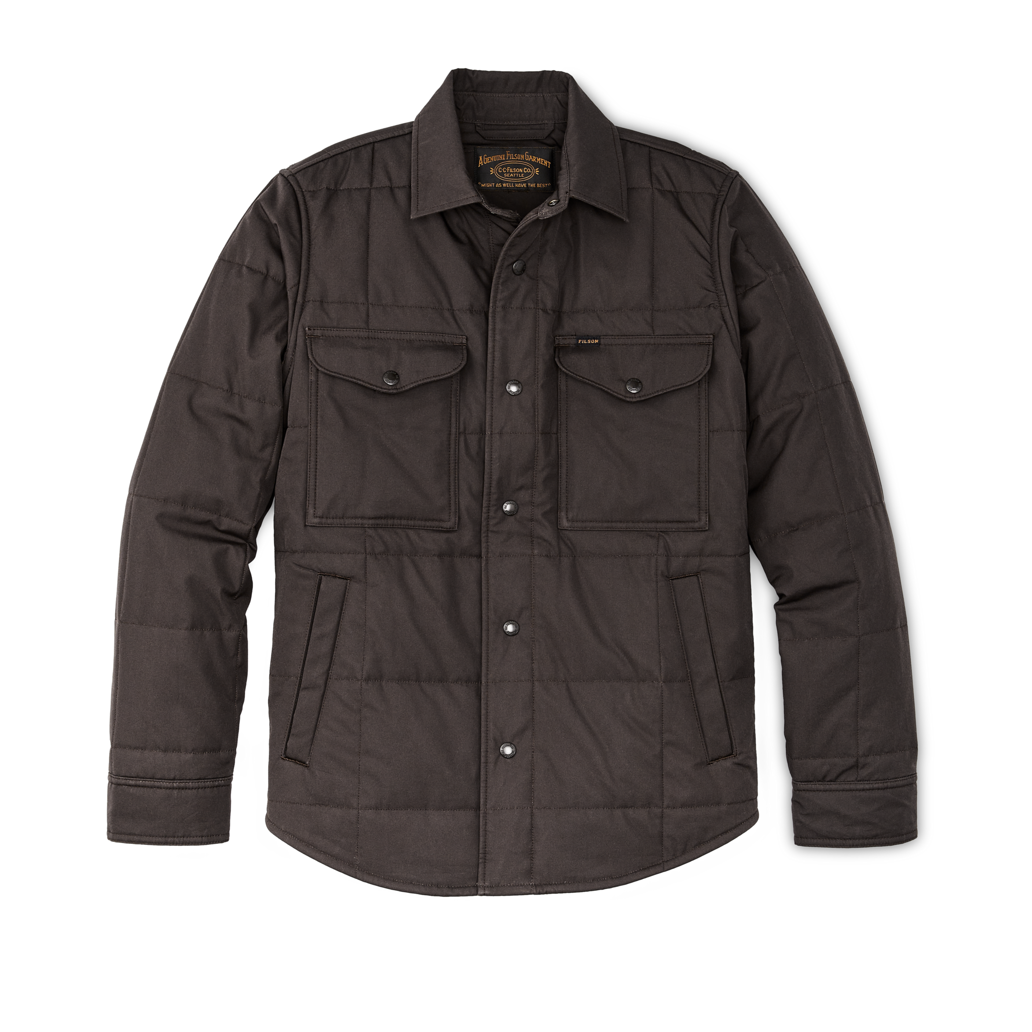 Filson Hyder Quilted Jac Shirt 20019390 Faded Navy CC Waxed
