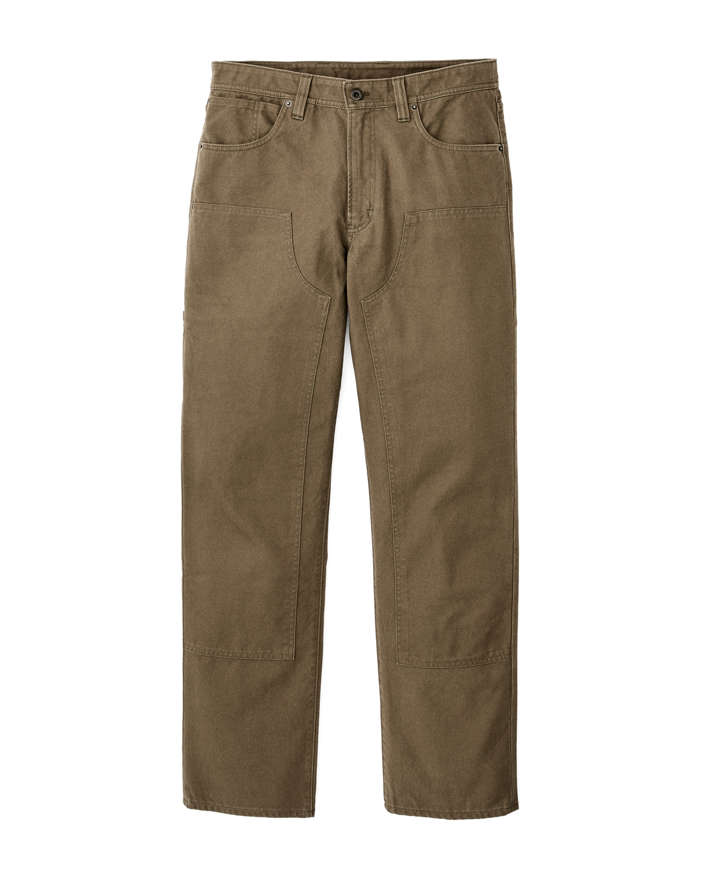 Front-facing image of the Filson Dry Tin Double Front Pants - Marsh Olive