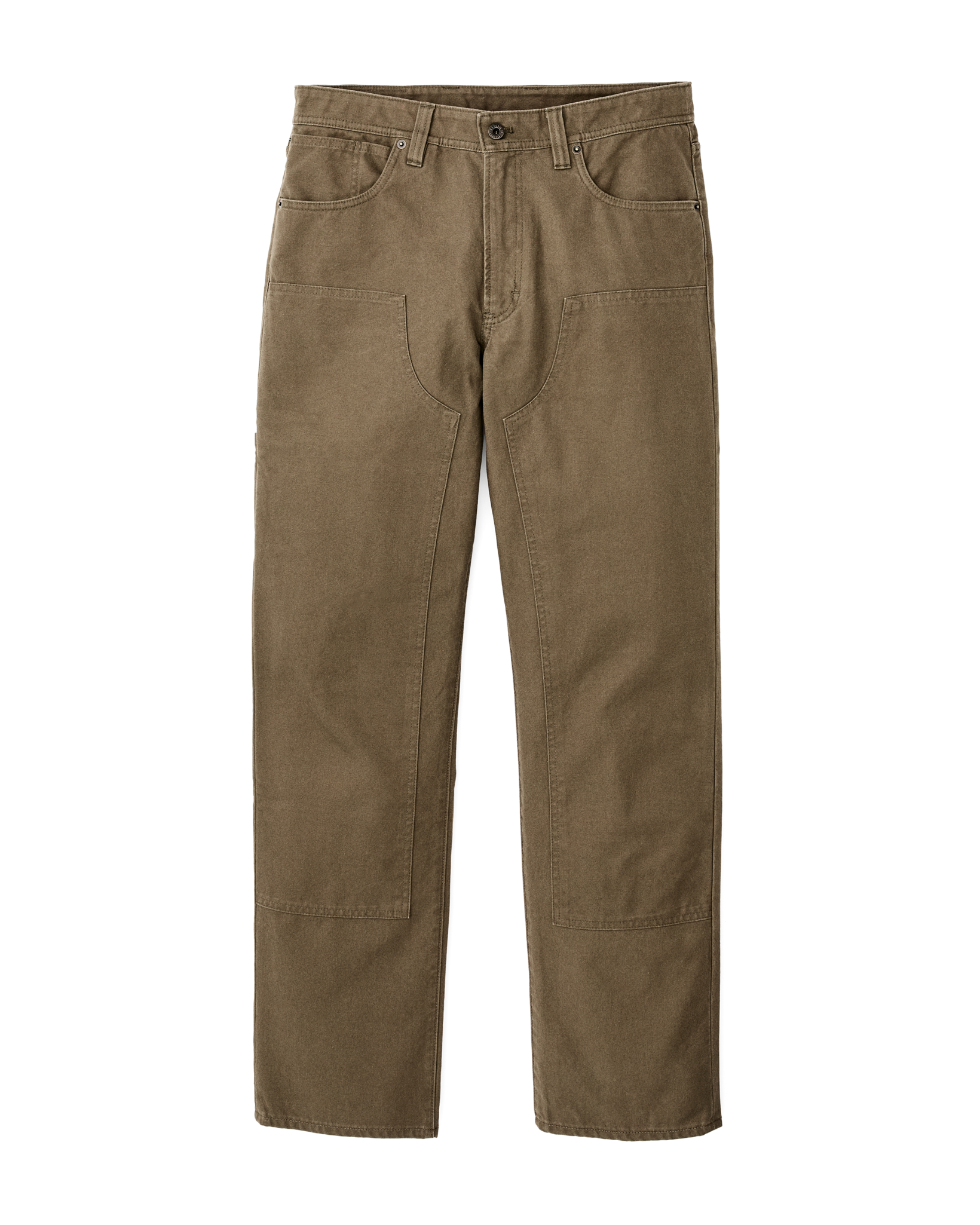 Front-facing image of the Filson Dry Tin Double Front Pants - Marsh Olive