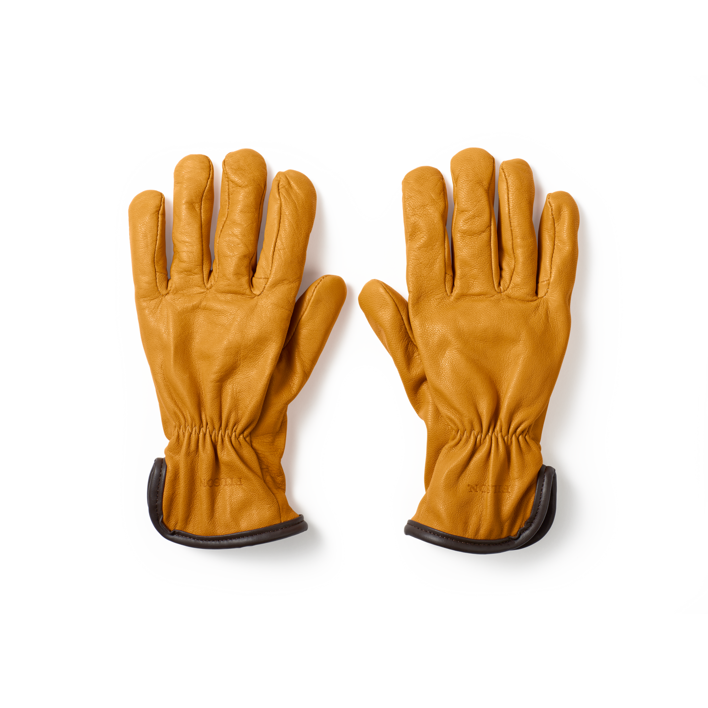 Front-facing image of the Filson Original Lined Goatskin Gloves - Tan