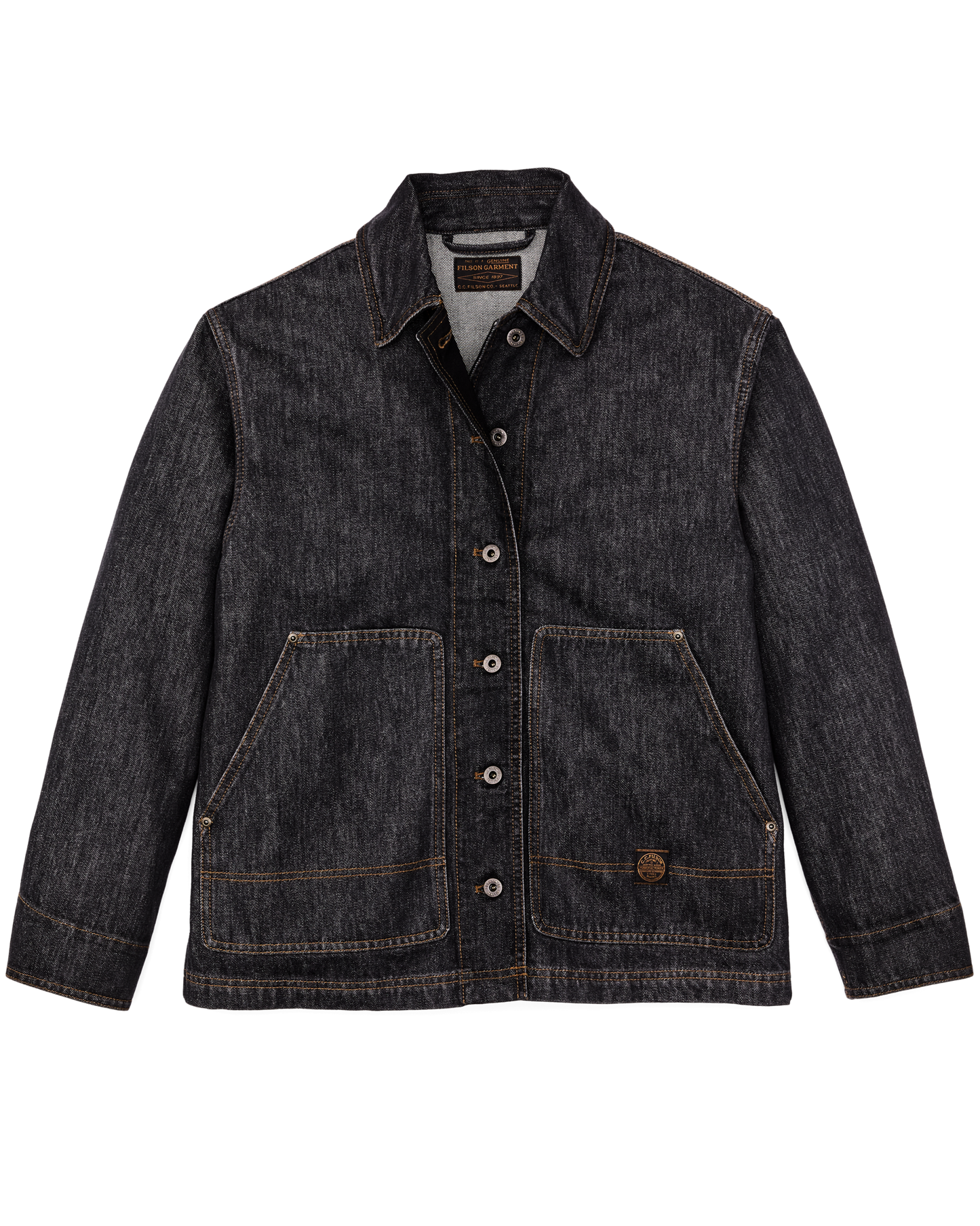 Women's Denim Barn Coat - Rinse Black