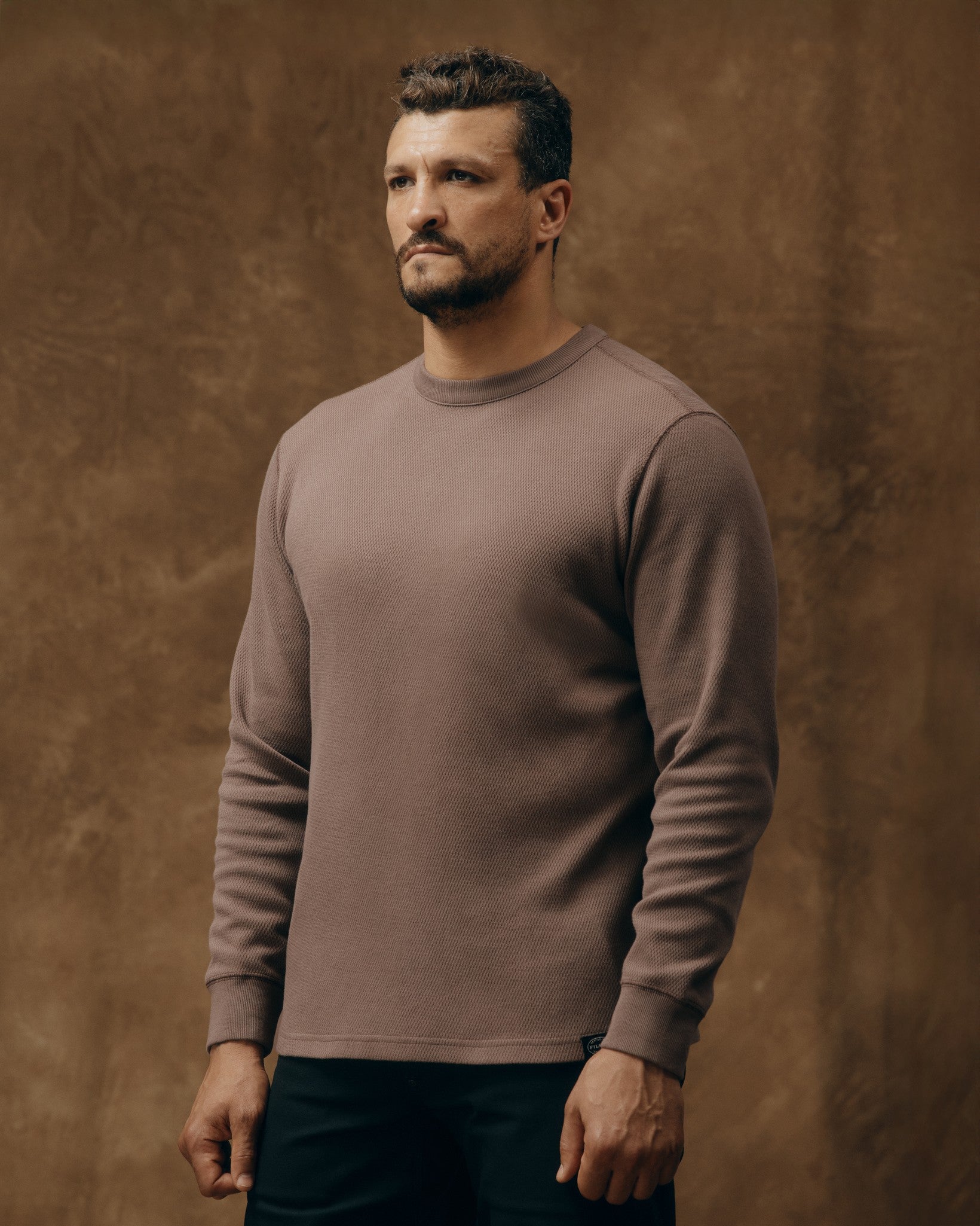 Waffle Knit Thermal Crewneck - Brown | Filson