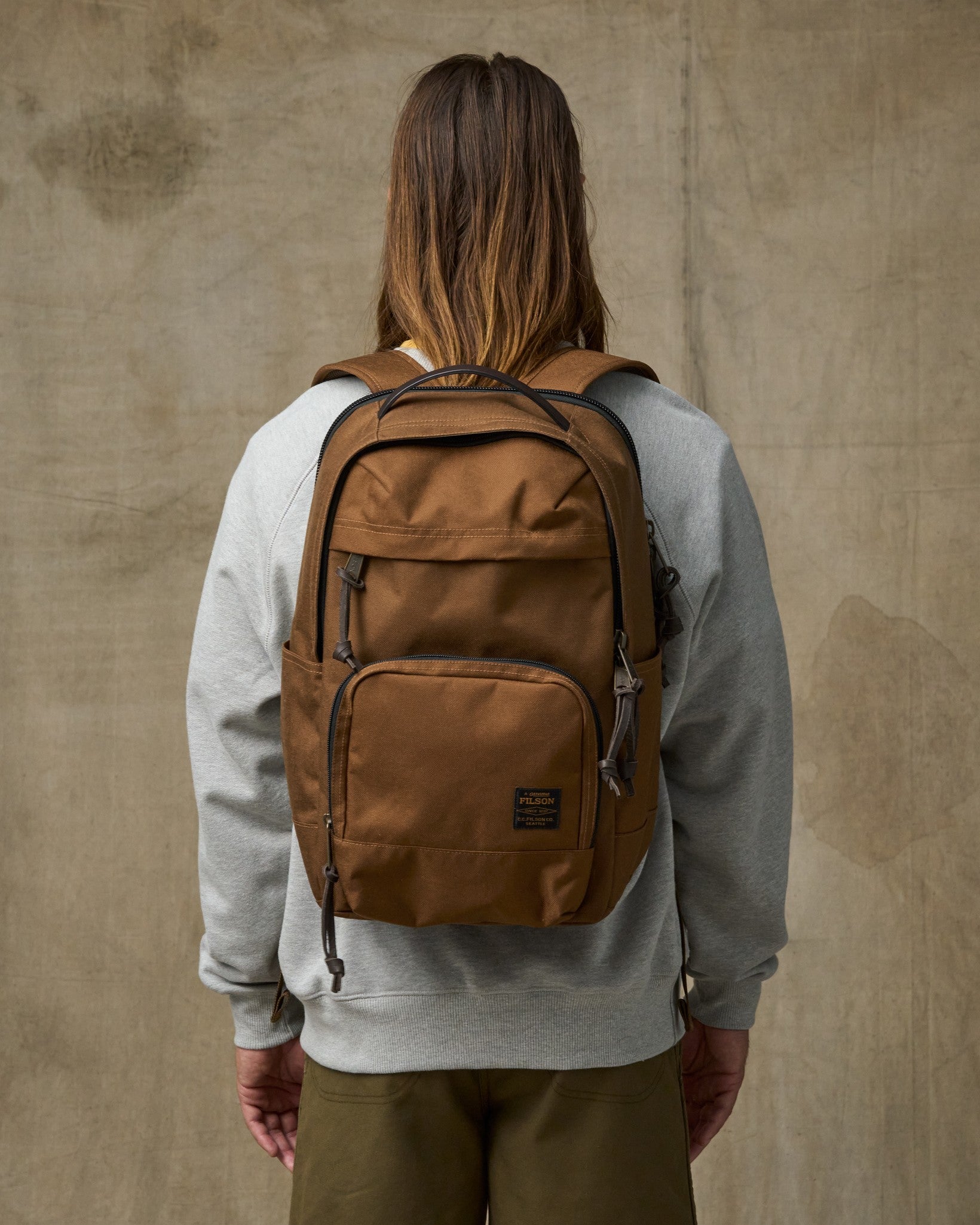 dryden flap leather backpack Belle in Black day comfort Filson Dryden Backpack Whiskey