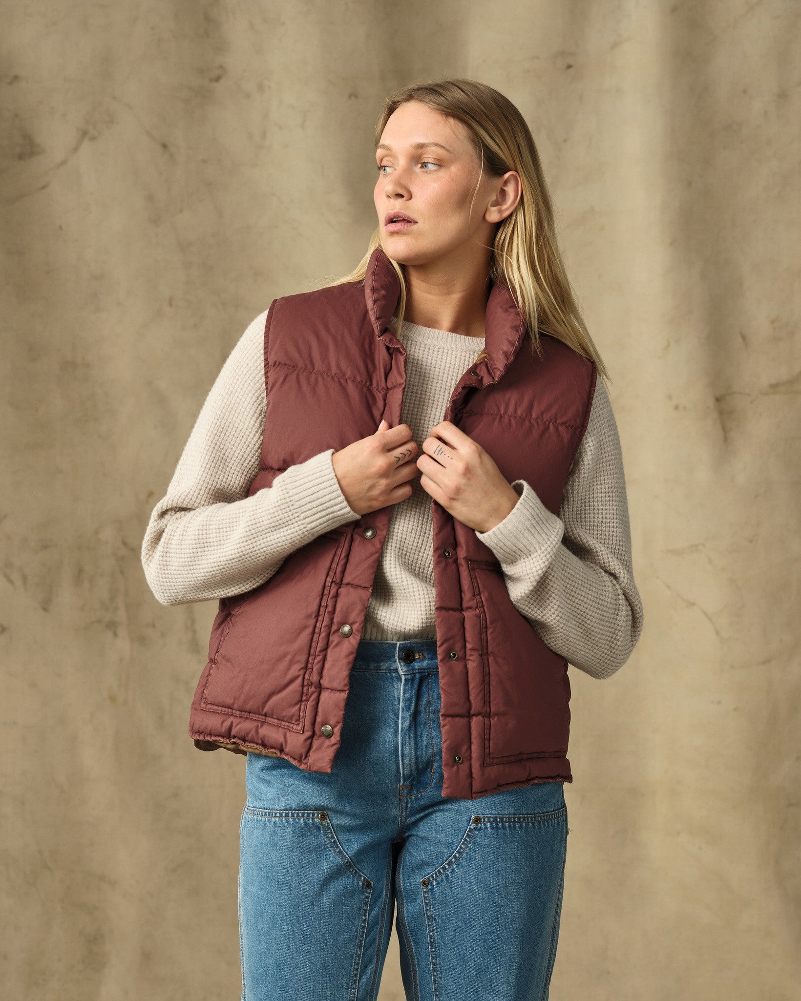 Women's Heritage Cotton Down Vest - Smoked Paprika | Filson