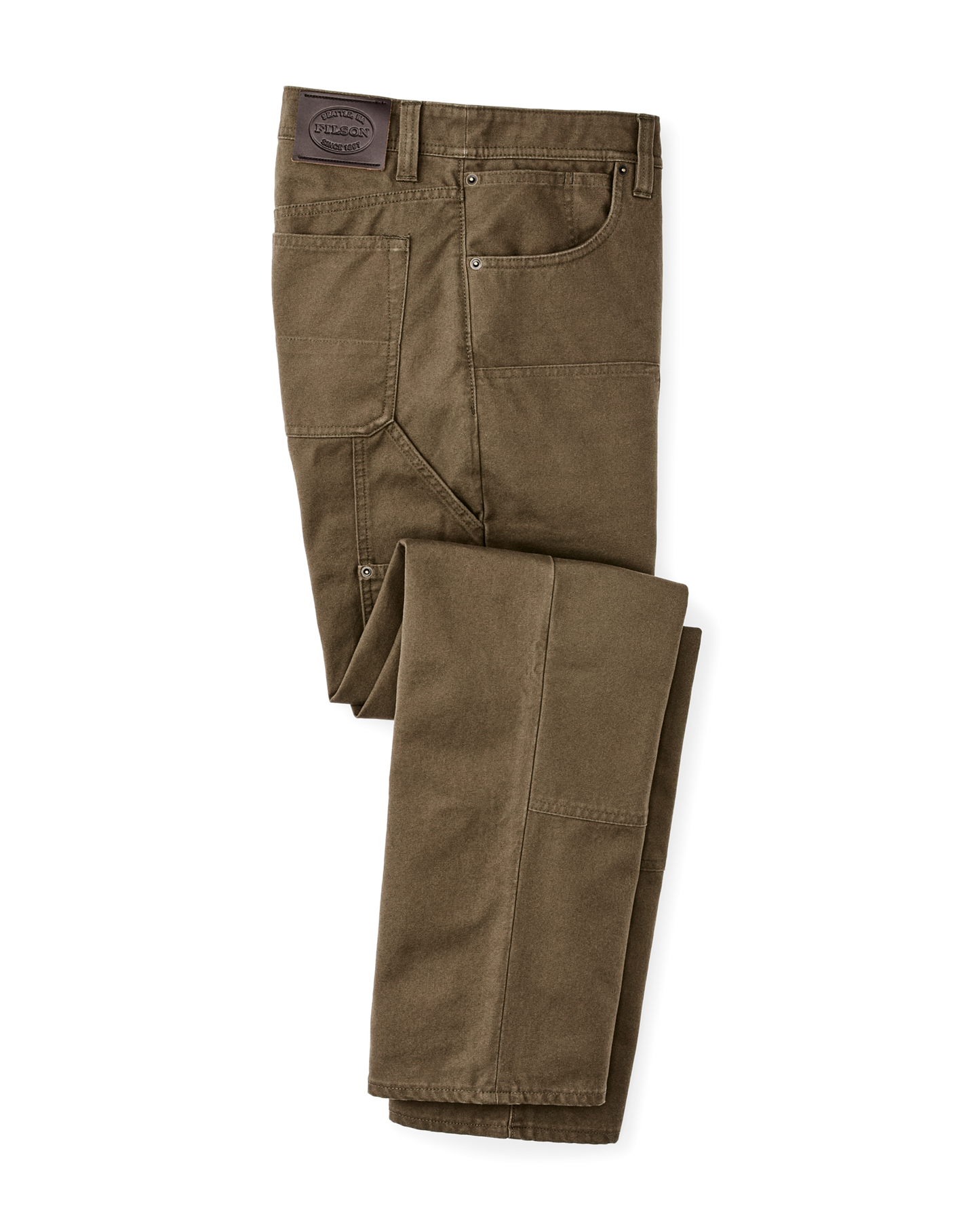 Alternate view of the Filson Dry Tin Double Front Pants - Marsh Olive