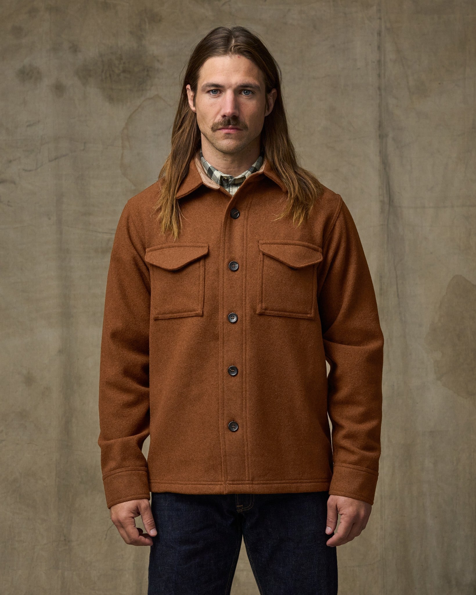 Mackinaw Wool Jac-shirt Chessie Tan Filson - Main Image