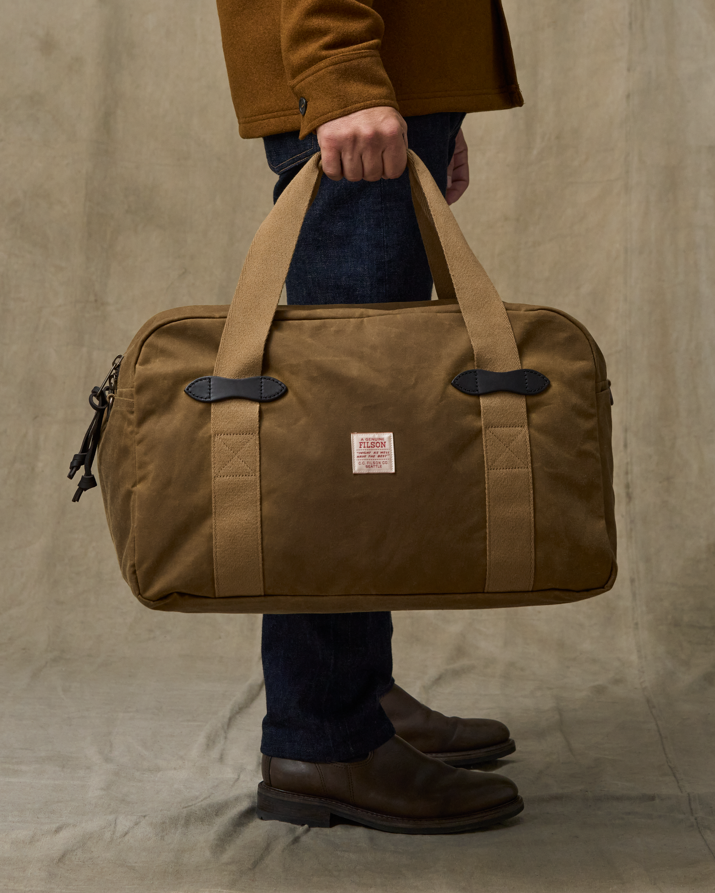 Medium Tin Cloth Duffle Bag - Dark Tan