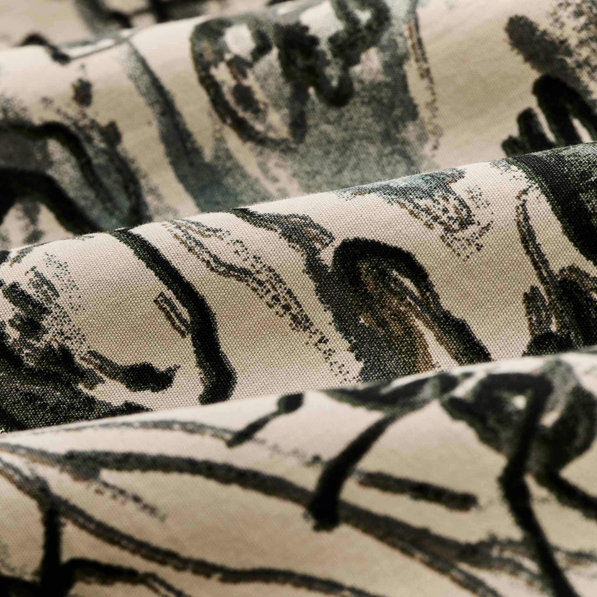 Alternate view of the Filson Filson X Housefly Washed Feather Cloth Shirt - Khaki / Scenic