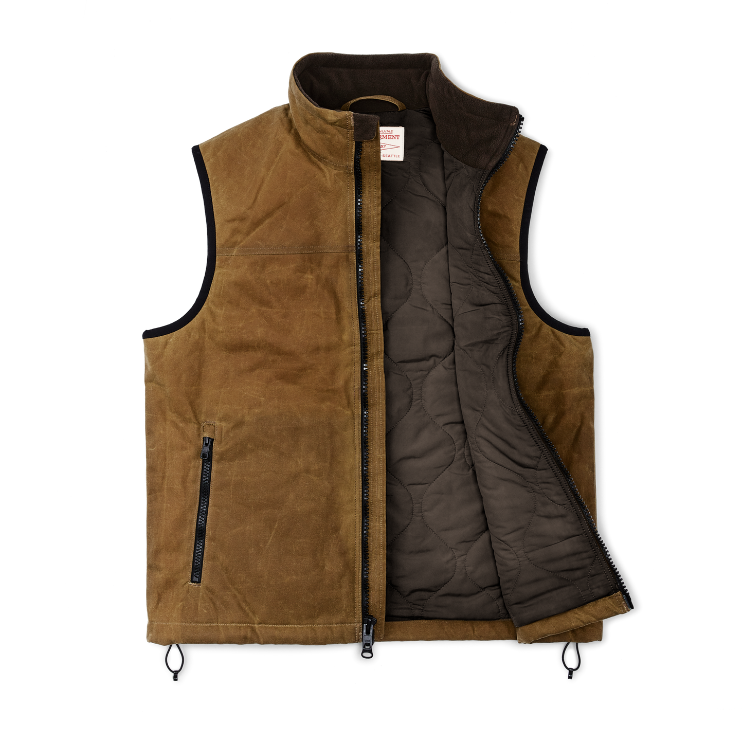 Alternate view of the Filson Tin Cloth Primaloft® Vest - Dark Tan 2