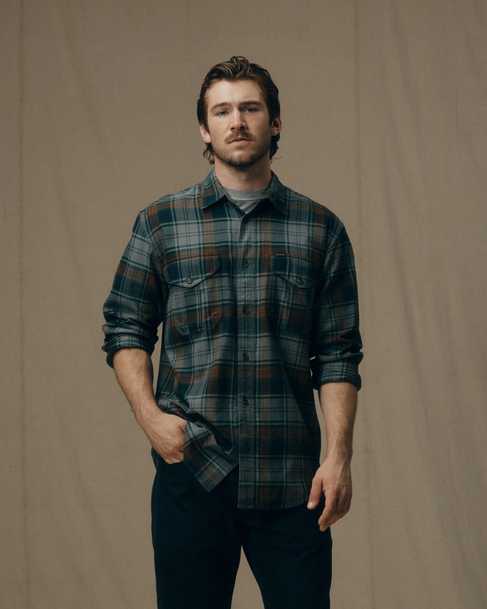 トップス Filson ALASKAN GUIDE SHIRT Filson Alaskan Guide Shirt Midnight Black, provides