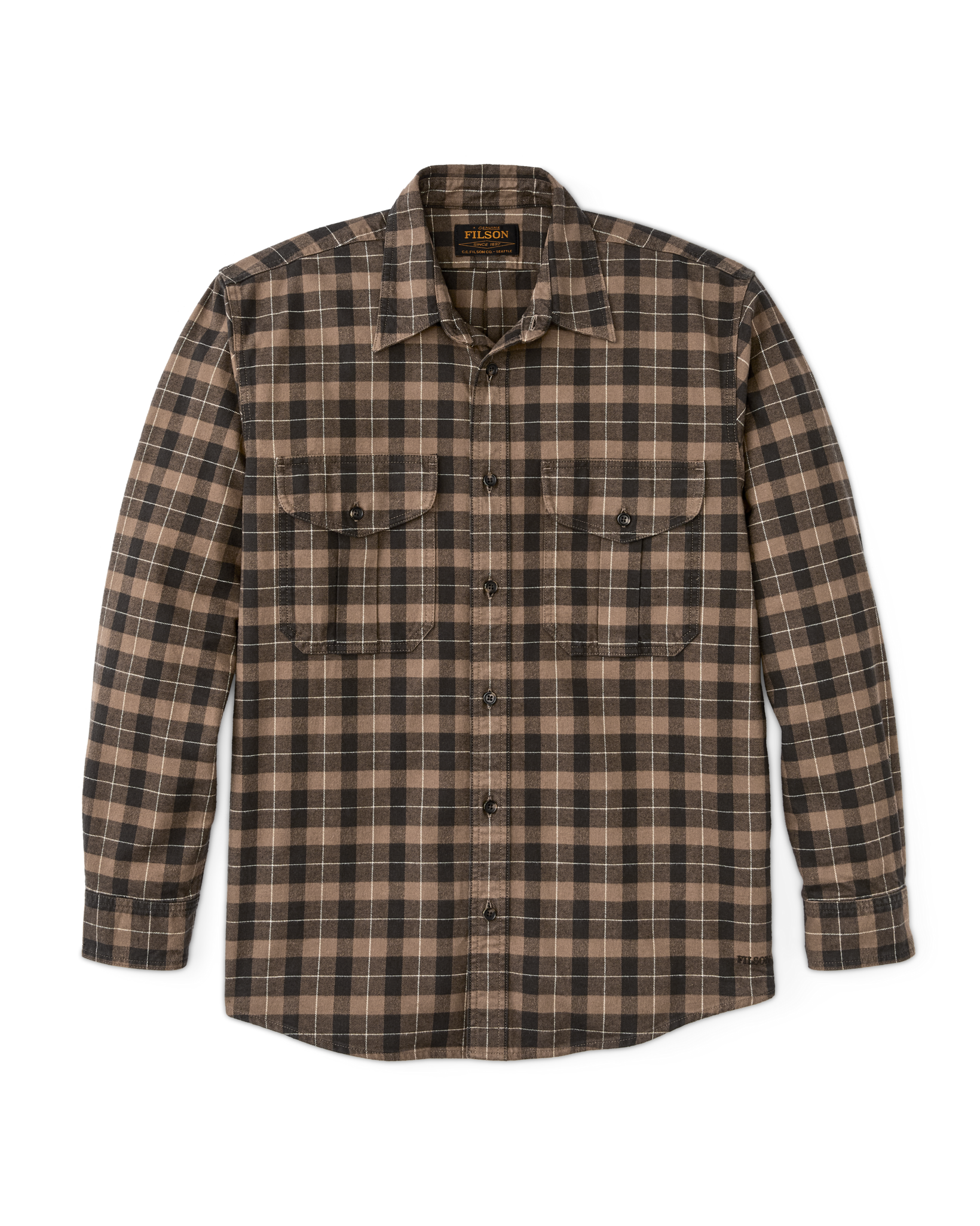 Filson Alaskan Guide Shirt XL / Light Brown PEAT Multi