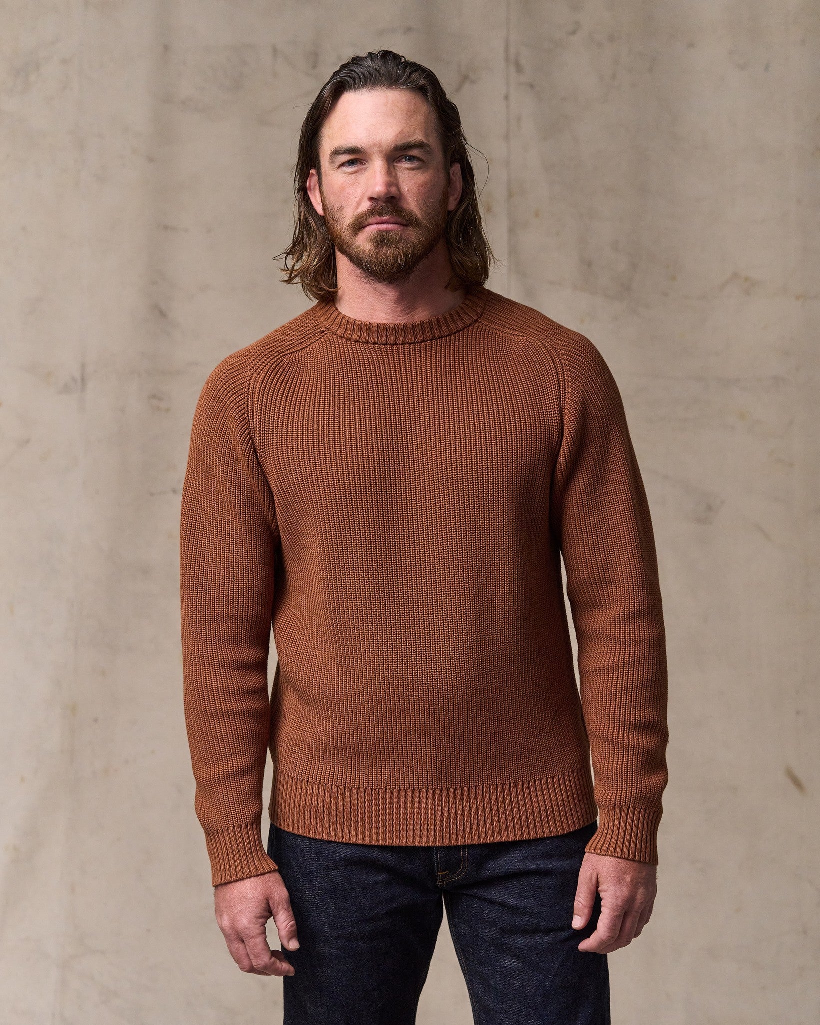 Vintage Cotton Crewneck Sweater - Rust | Filson