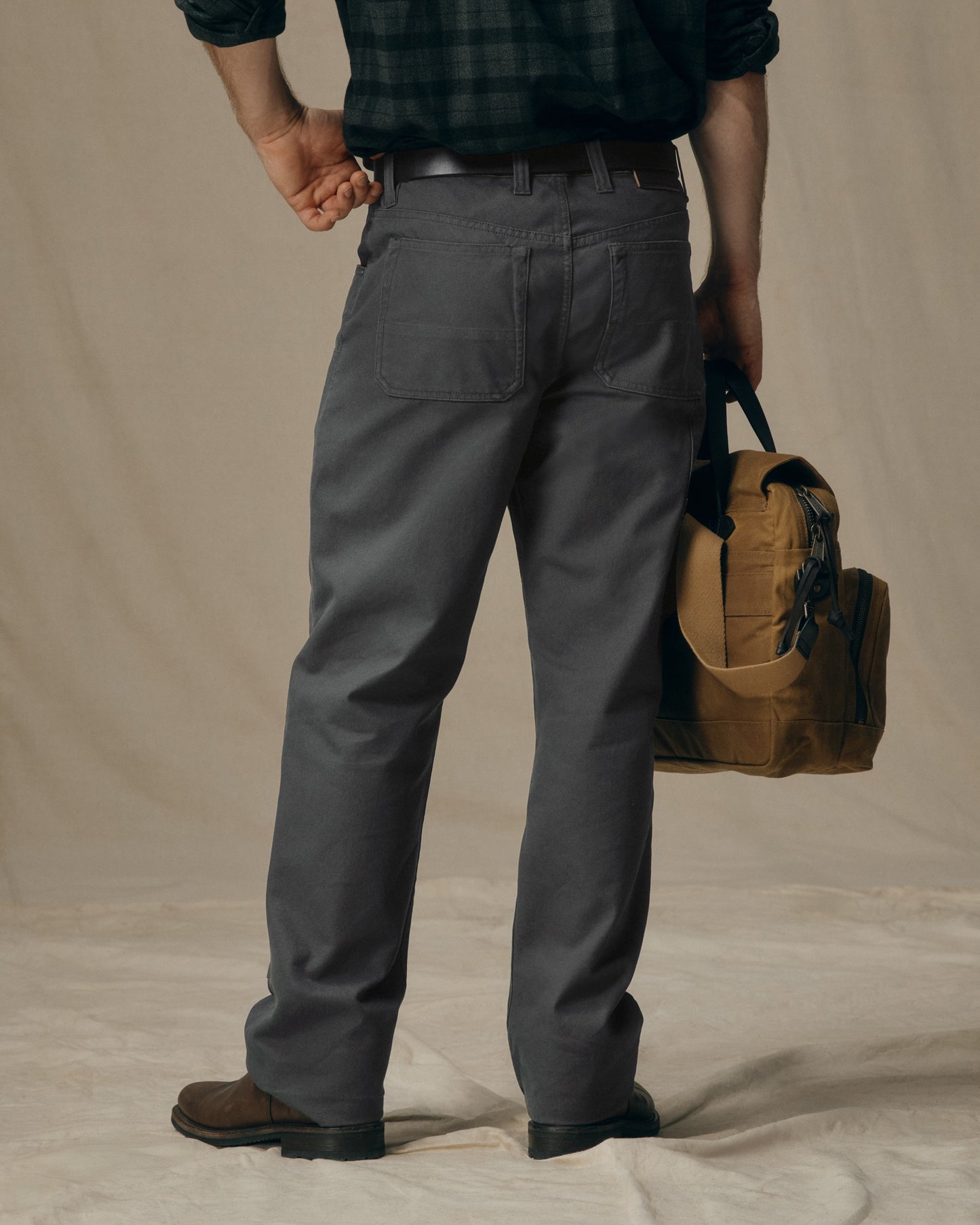 Dry Tin Double Front Pants - Raven