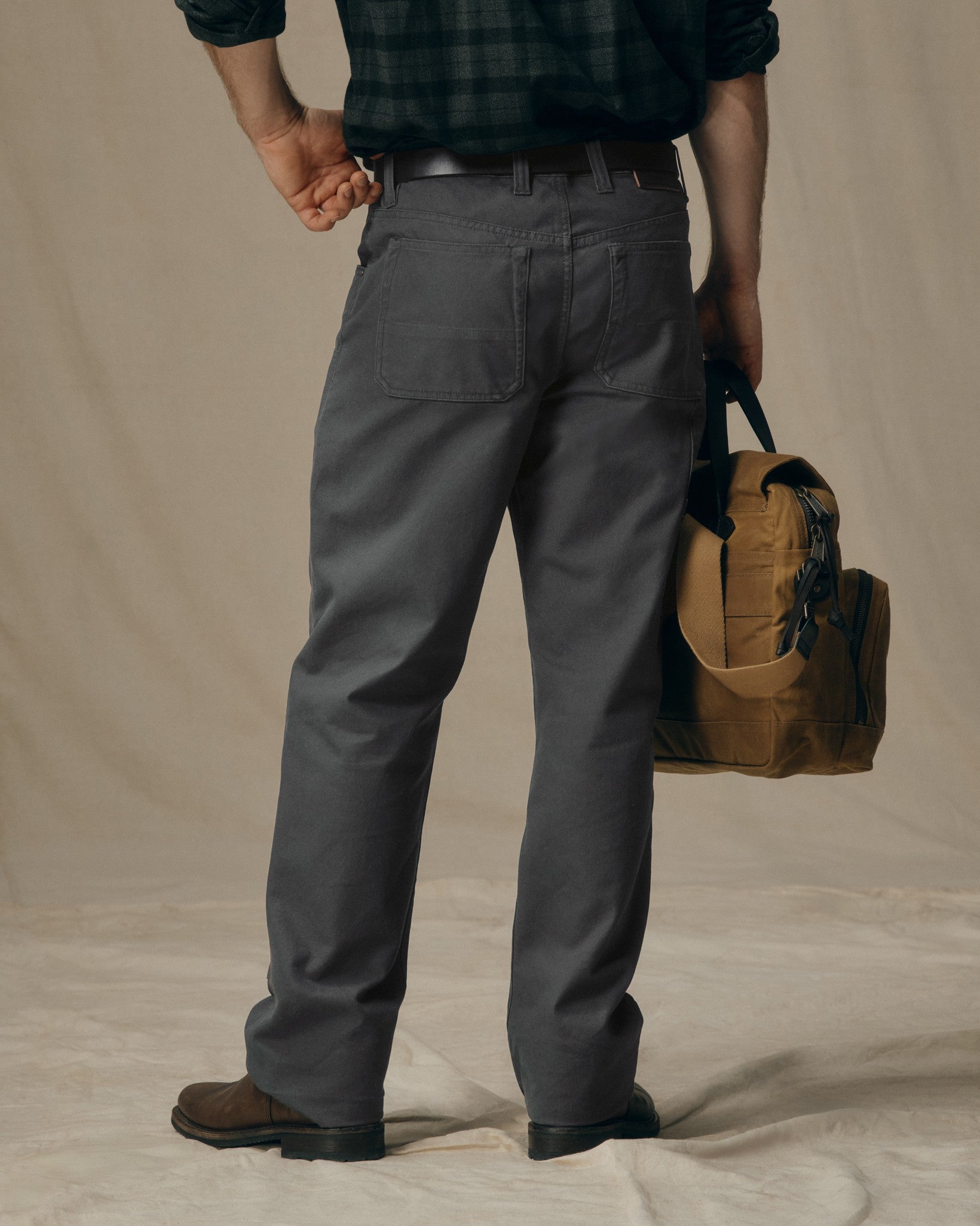 Dry Tin Double Front Pants - Raven
