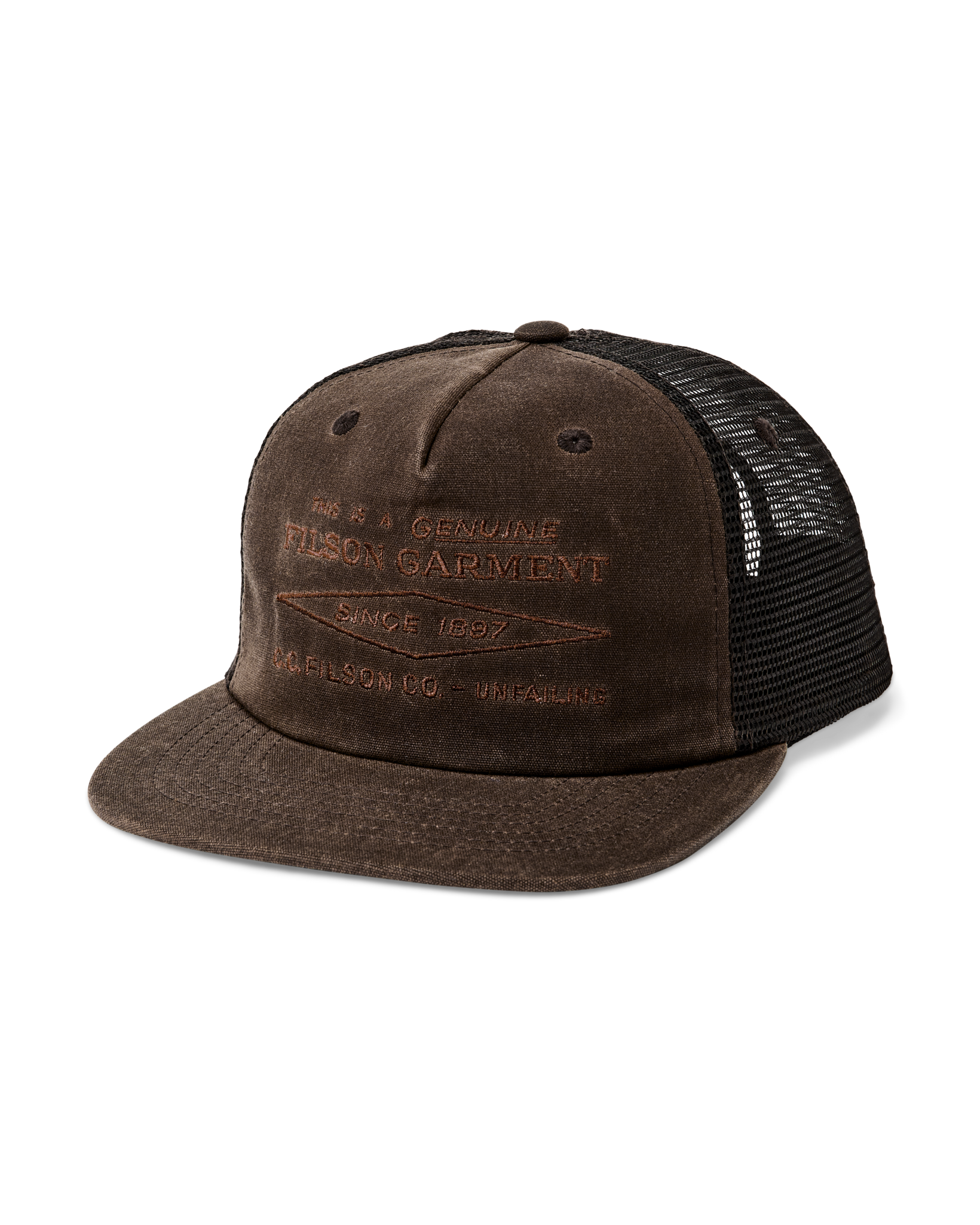 Diamond Trucker Mesh Cap - Brown | Filson