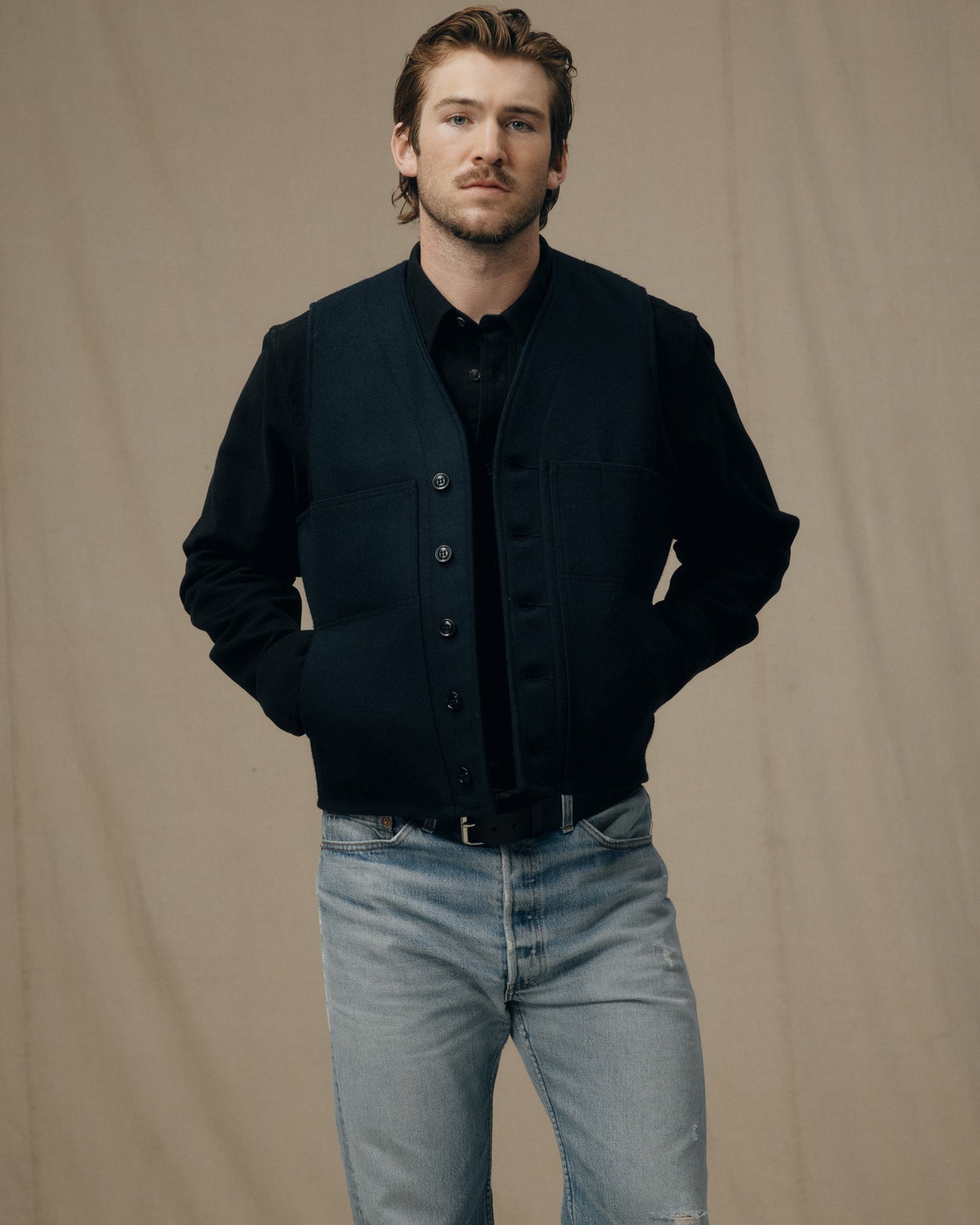 Mackinaw Wool Vest - Dark Navy