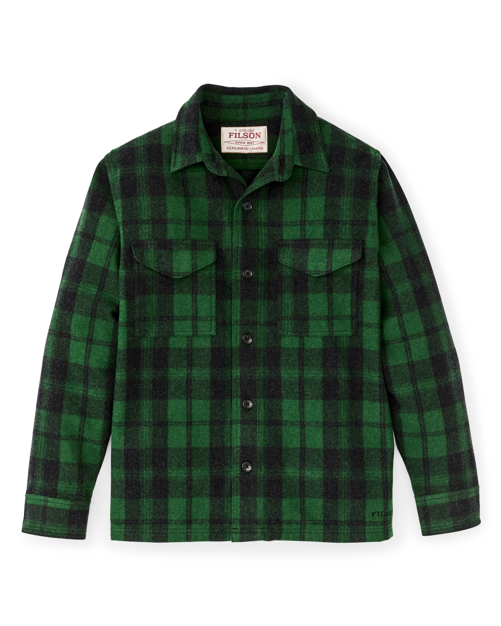 Wool Jac-shirt - Green / Black Plaid | Filson