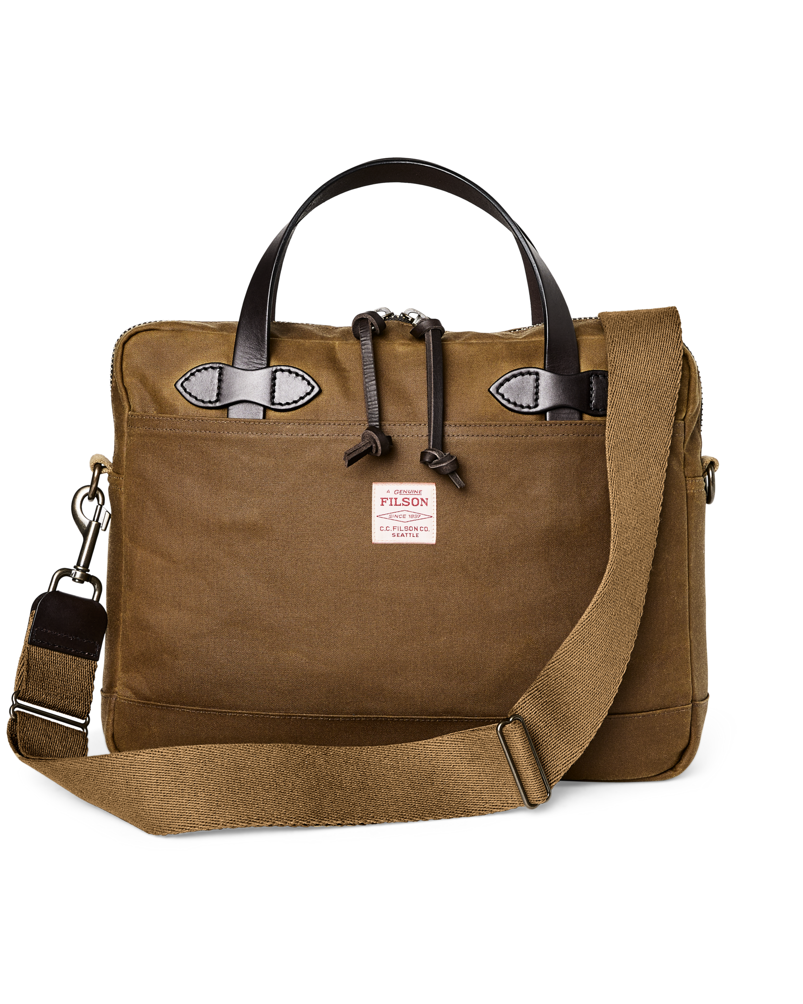 Waxed Canvas Compact Briefcase Filson