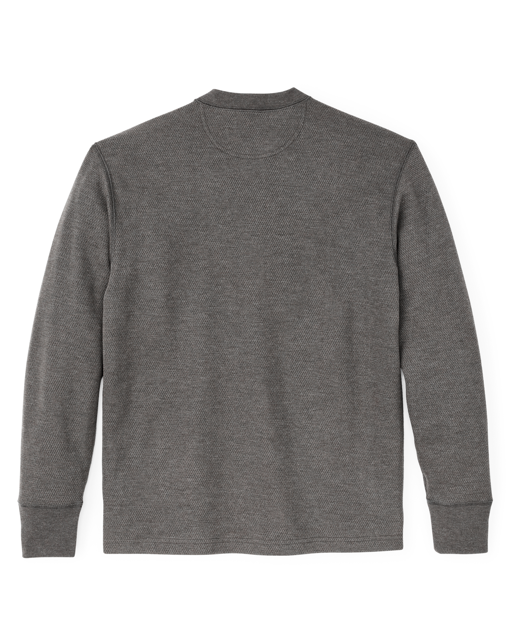 Alternate view of the Filson Waffle Knit Henley - Charcoal