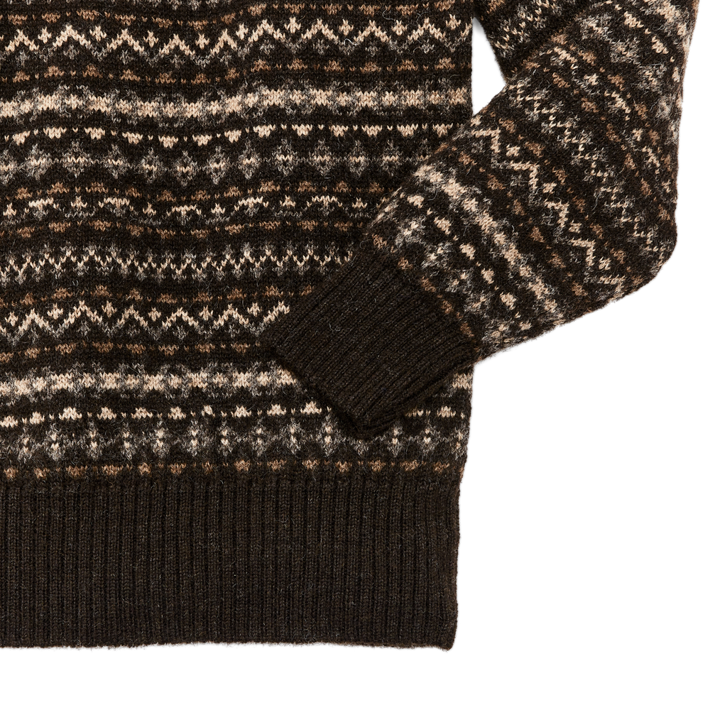 Alternate view of the Filson Fairisle Crewneck Sweater - Black / Multi