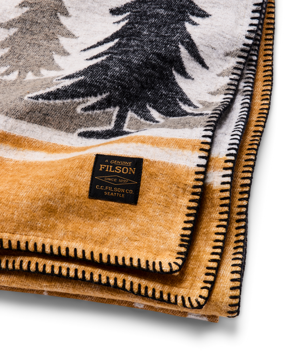 Alternate view of the Filson Forestry Cotton Blanket - Buckthorn Brown