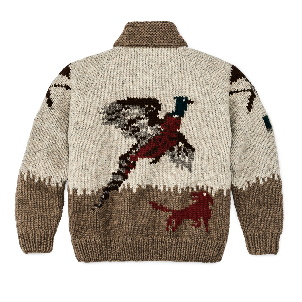 Alternate view of the Filson Handmade Full-zip Sweater - Pheasant Heather