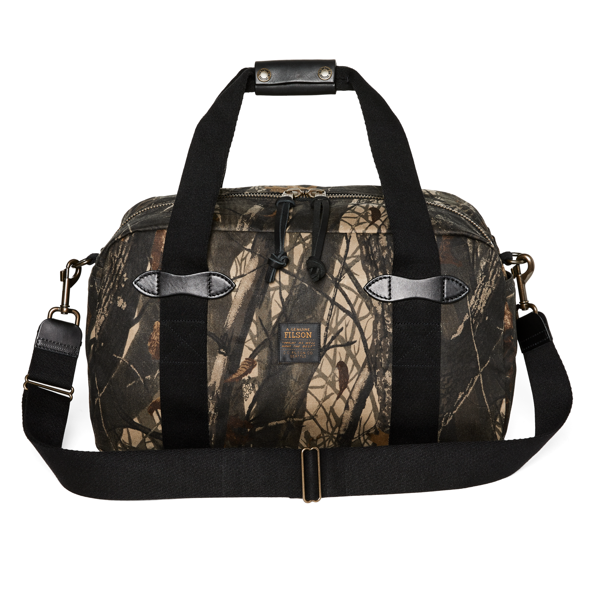 フィルソン スモールフィールドバック リアルツリーカモ オイルド Small Tin Cloth Duffle Bag | Filson