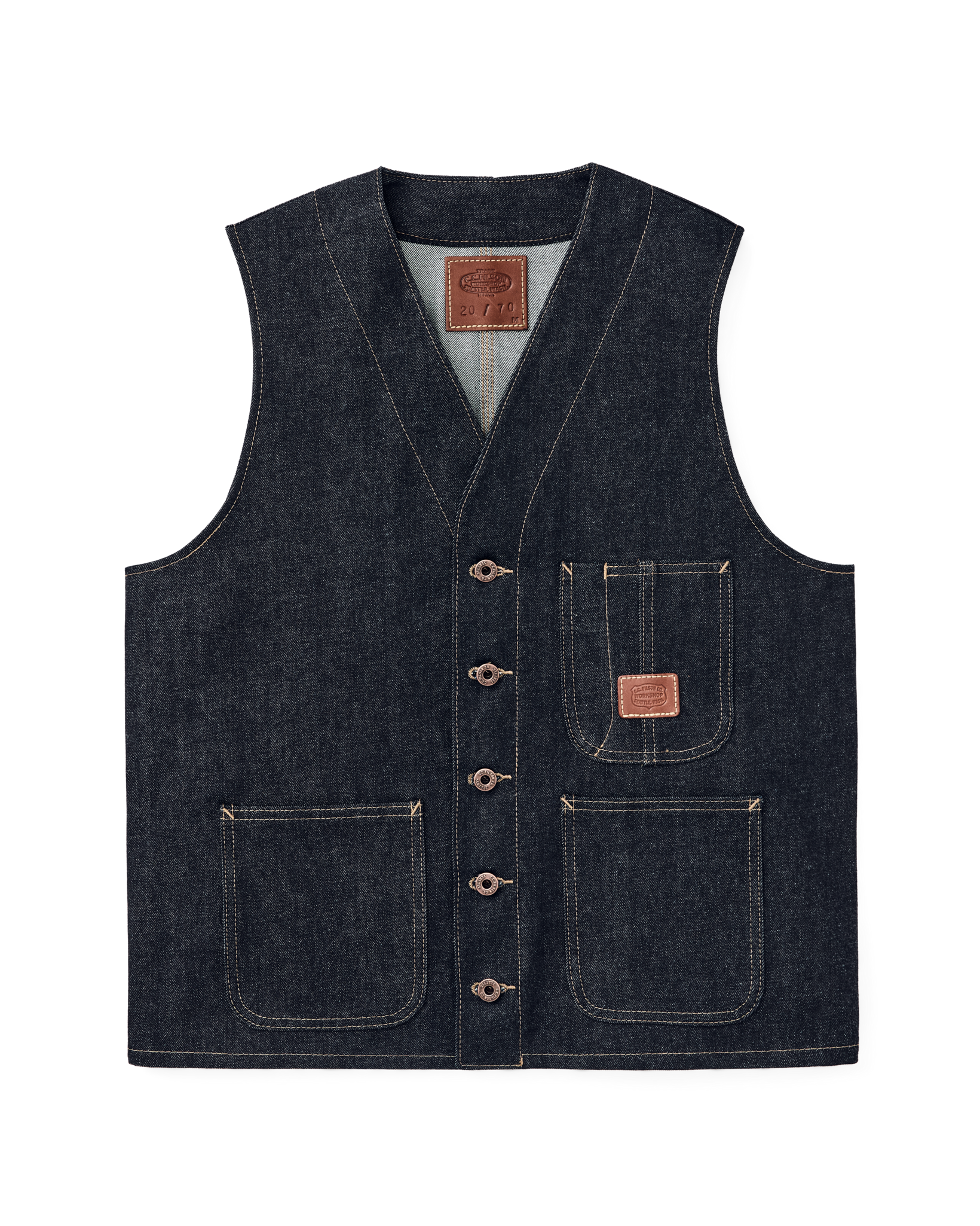 Workshop Denim Vest - Dark Indigo | Filson