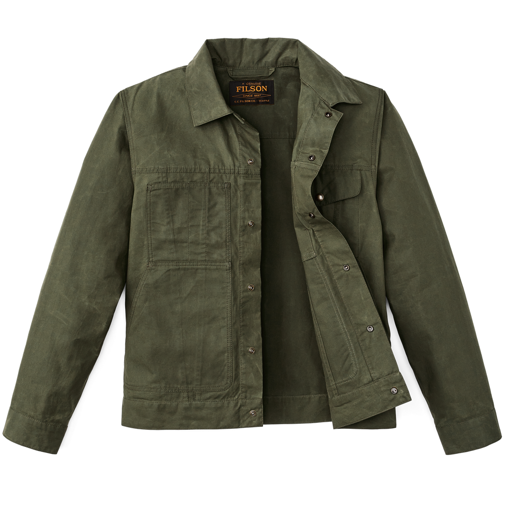 Dry Wax Short Cruiser Jacket - Olive | Filson Dry Wax Short Cruiser Jacket - Olive | Filson