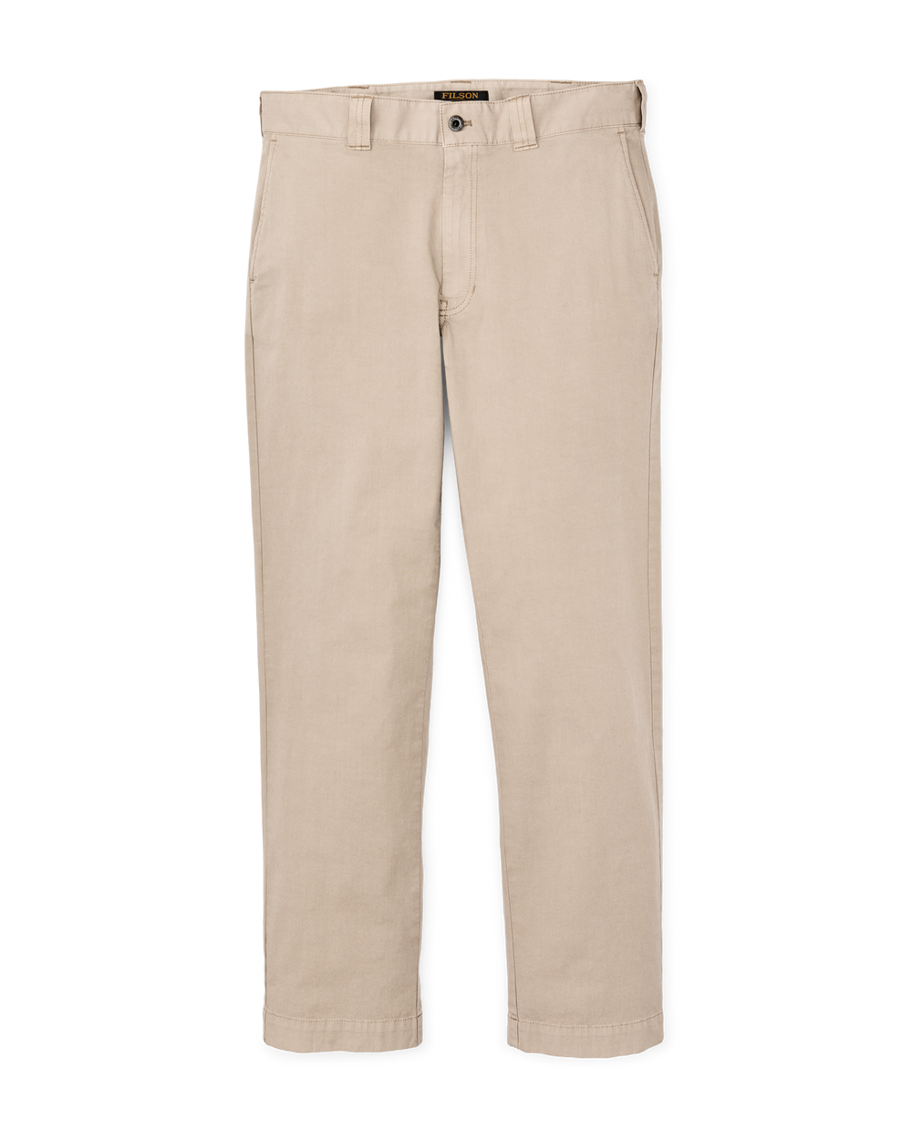 Front-facing image of the Filson Granite Mountain Flat Front Pants - Buck Tan
