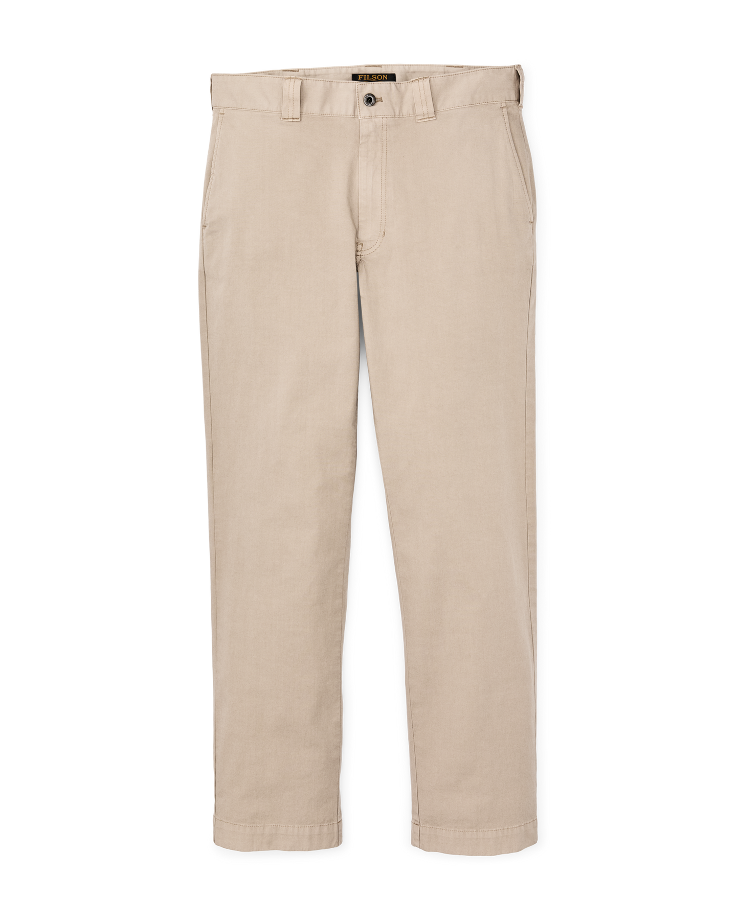 Front-facing image of the Filson Granite Mountain Flat Front Pants - Buck Tan