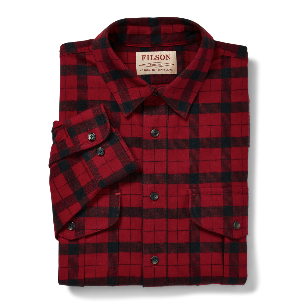 Alternate view of the Filson Alaskan Guide Shirt - Extra Long - Red/black Plaid